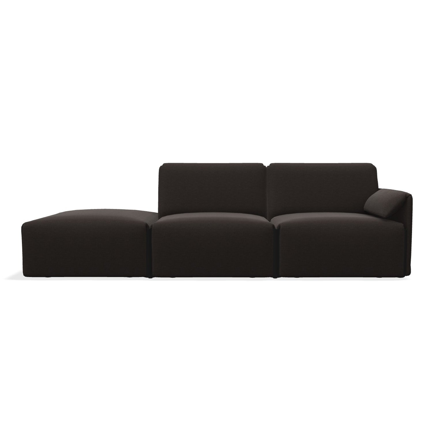 Magis Costume 3 Seater Modular Sofa with open end in wenge