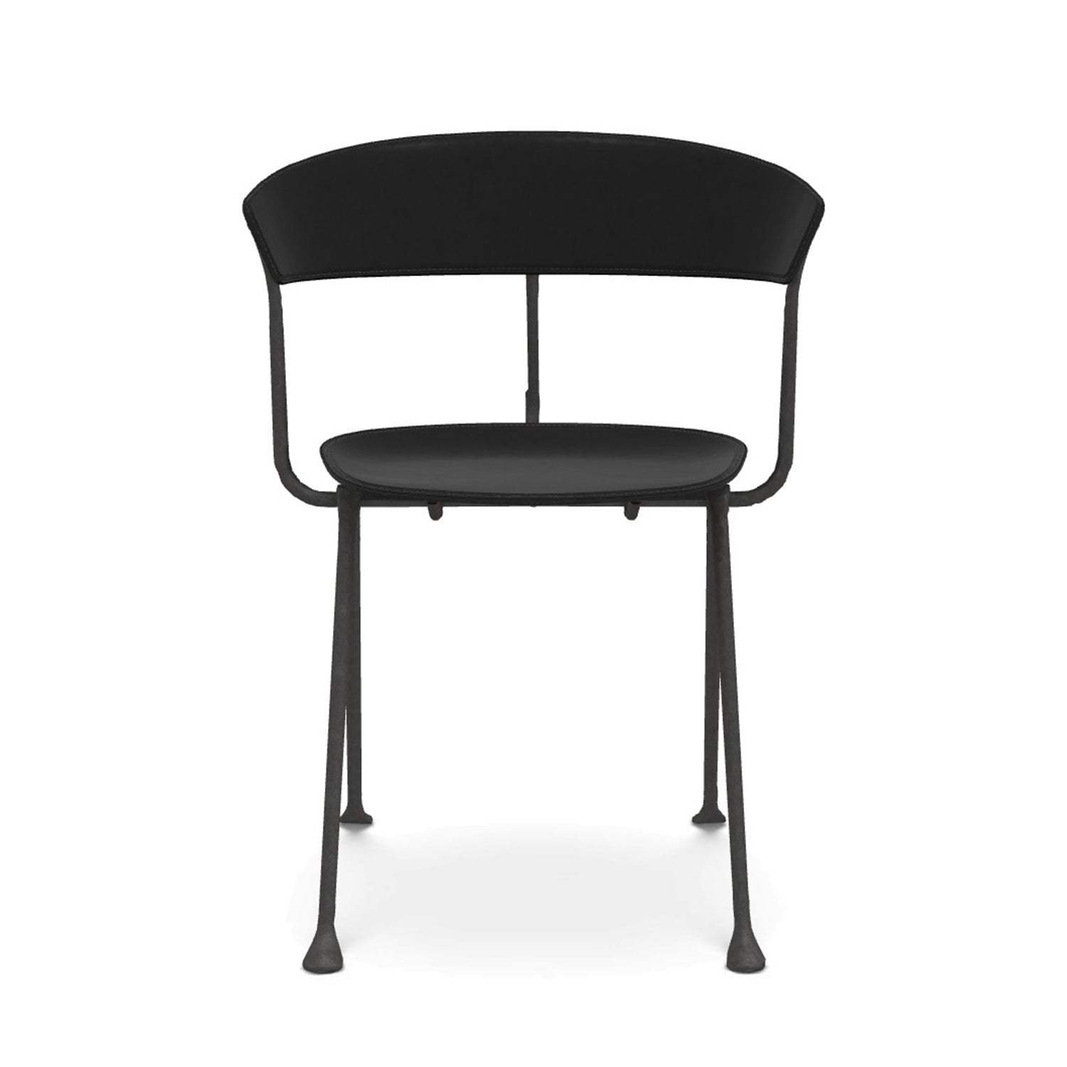 Magis Officina upholstered chair in black leather