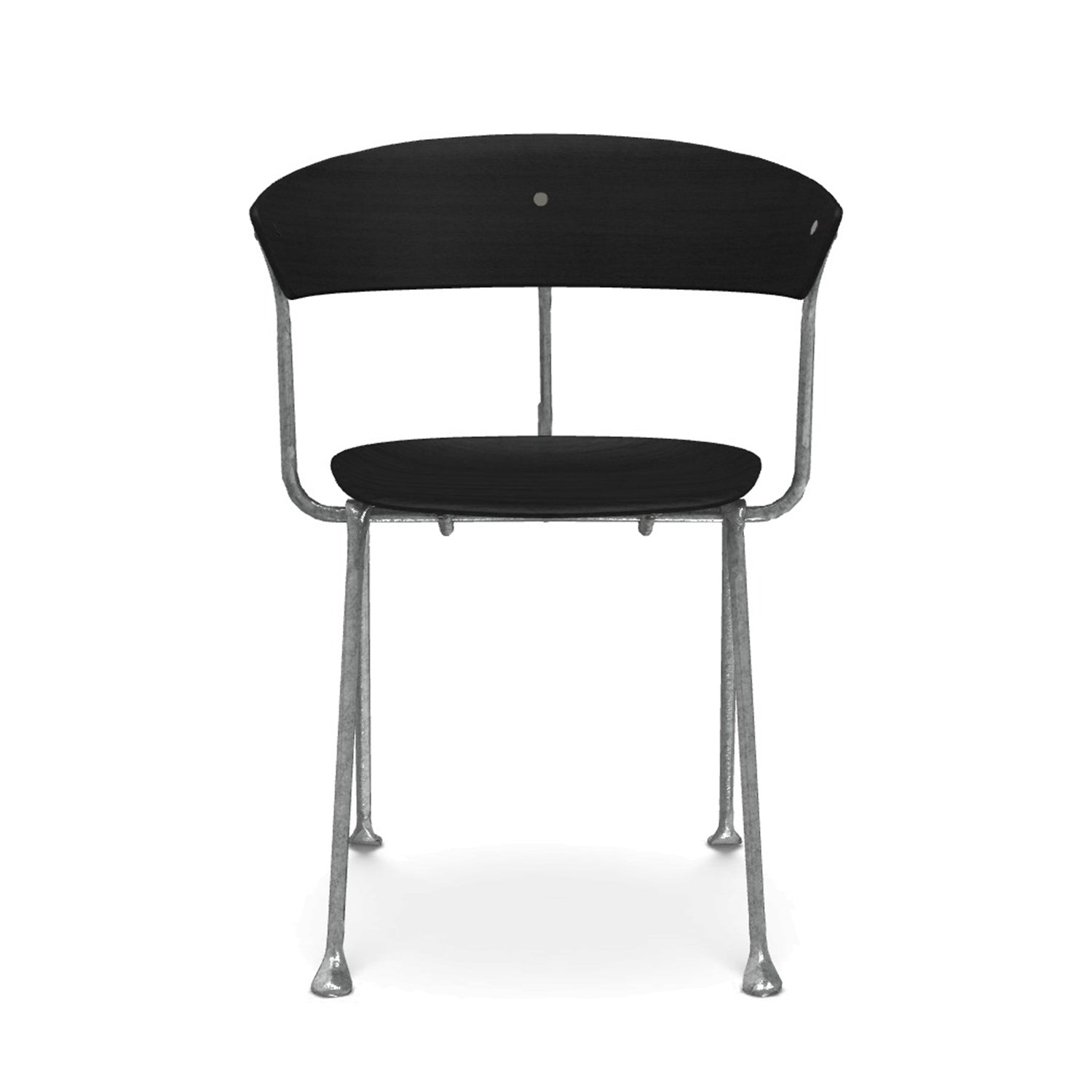 Magis Officina chair in black beech galvanied iron legs