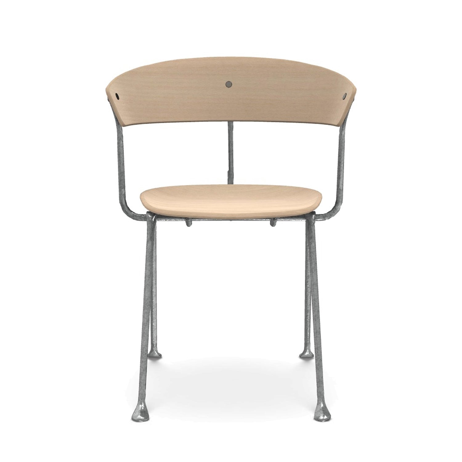 Magis Officina chair in black beech with galvanised iron legs