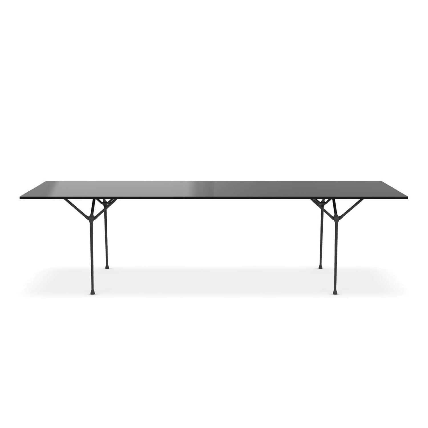 Magis Officina 280x90-240x90 dining table forged iron legs and black metal table top