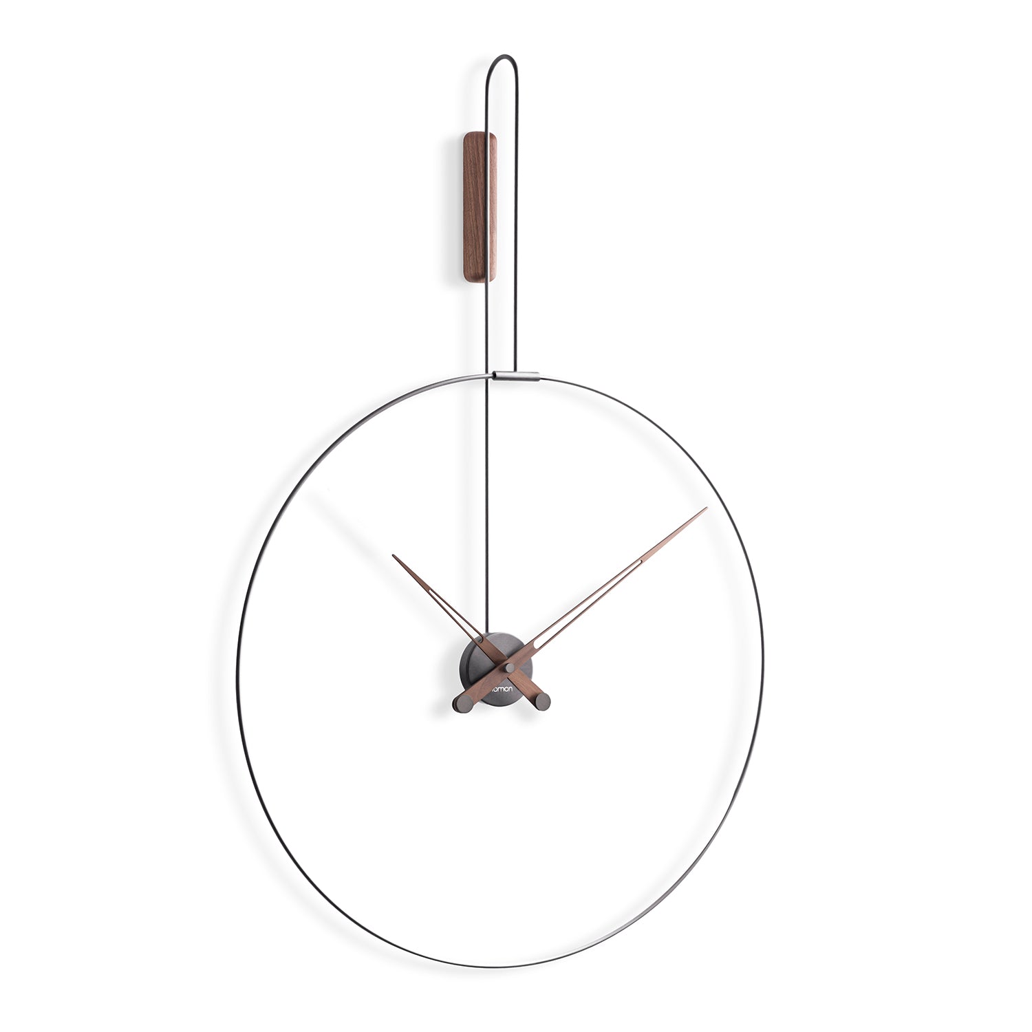 Nomon Daro Wall Clock in walnut and chrome