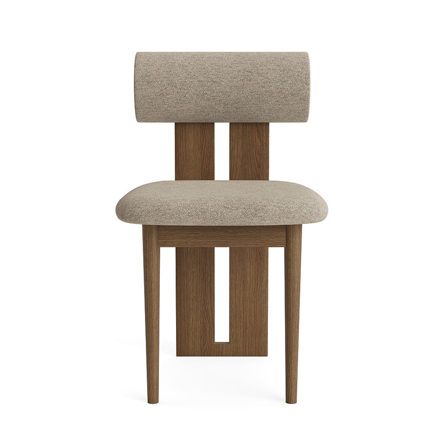 NORR11 Hippo Dining Chair in light Smoked Oak and barnum hemp fabric