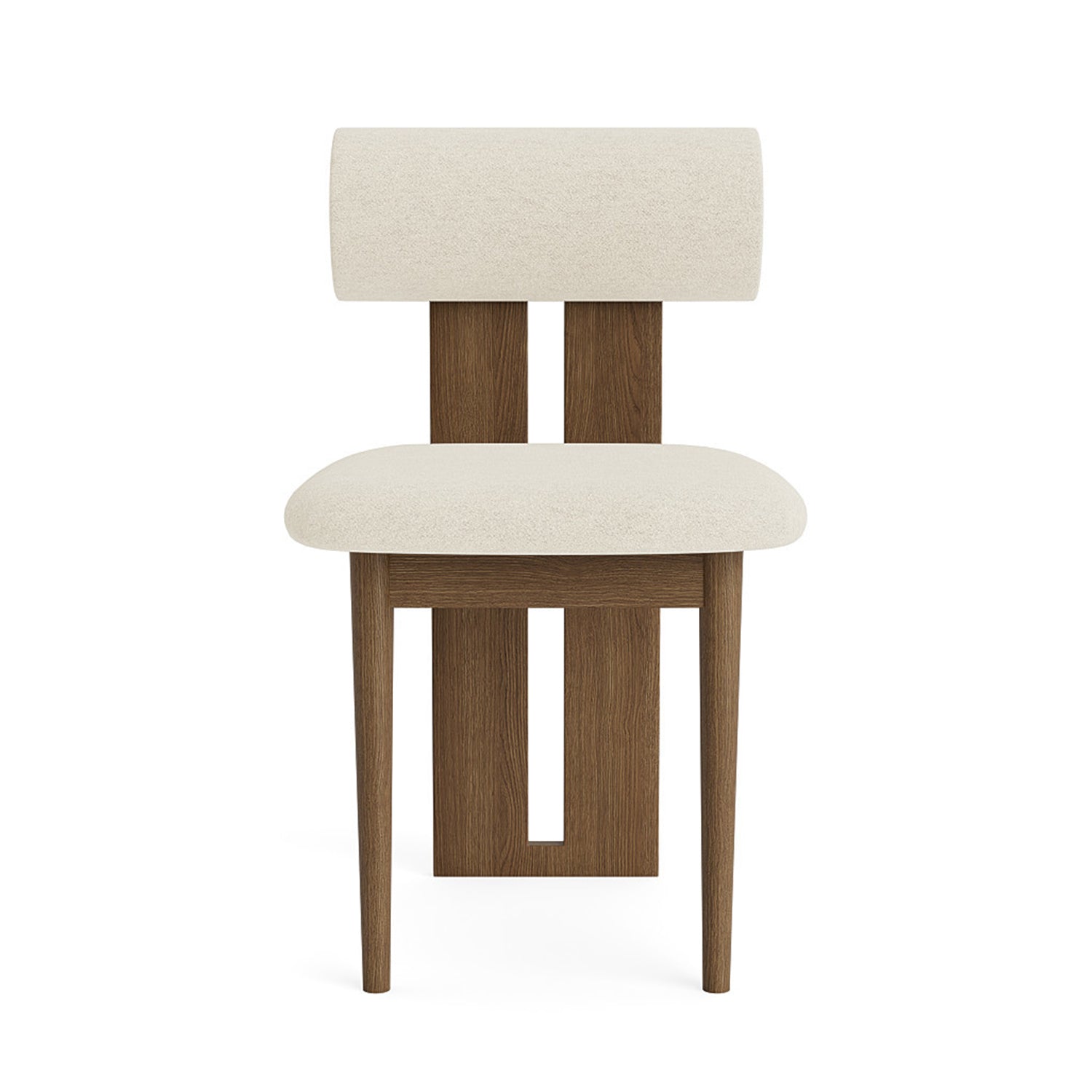 NORR11 Hippo Dining Chair in light Smoked Oak and barnum lana fabric