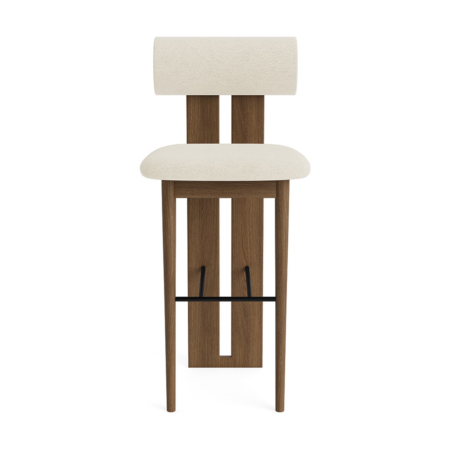 NORR11 Hippo Counter Stool 65 in light smoked oak and barnum lana fabric