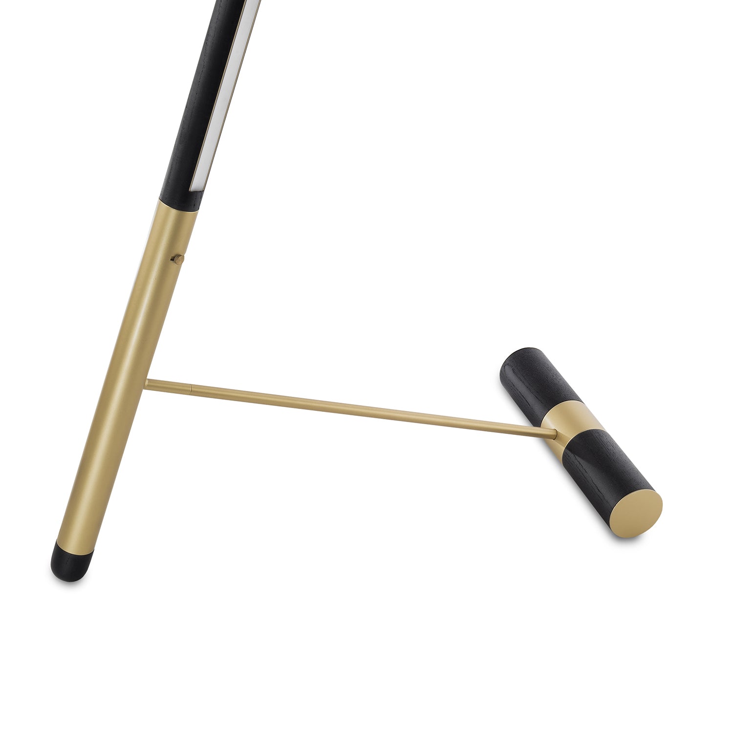 Nomon Linea D Floor Lamp in black ash and brass