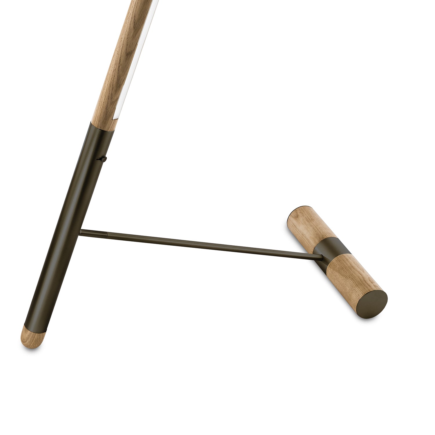 Nomon Linea D Floor Lamp in walnut and graphite