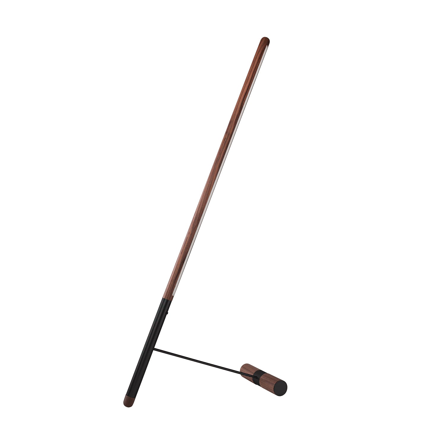 Nomon Linea D Floor Lamp in walnut with graphite