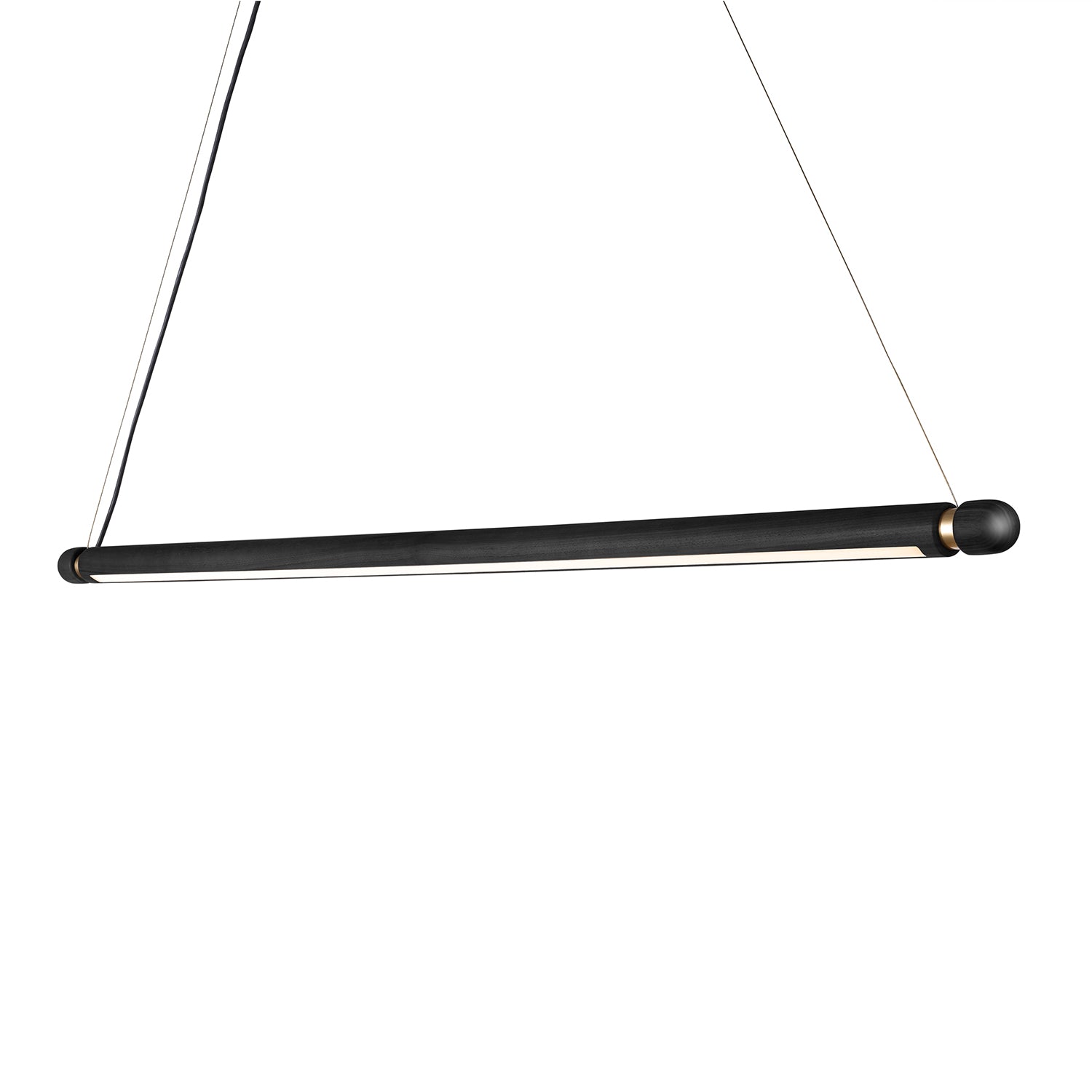 Nomon Linea H Pendant in black ash and brass