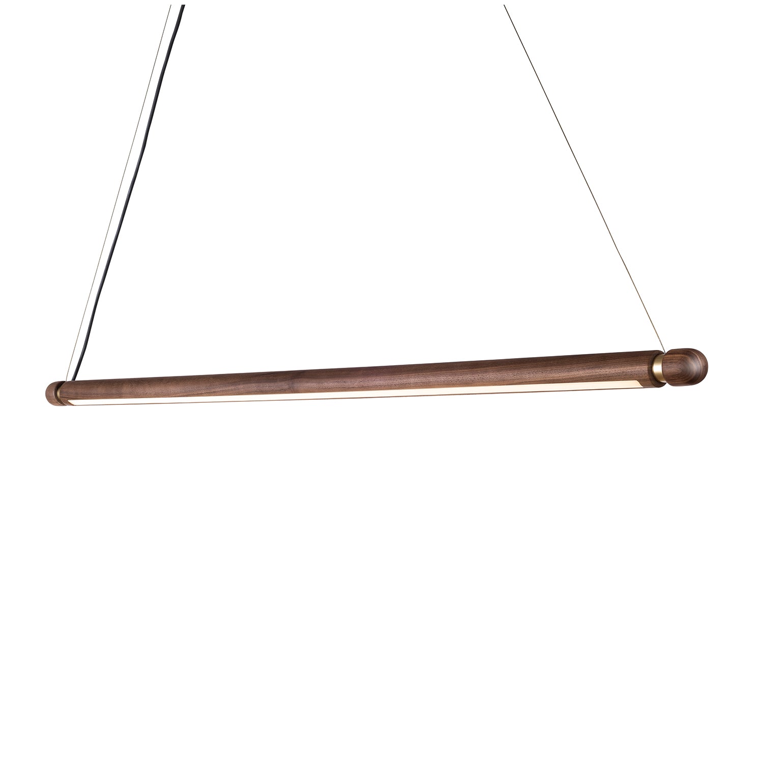 Nomon Linea H Pendant in walnut and brass