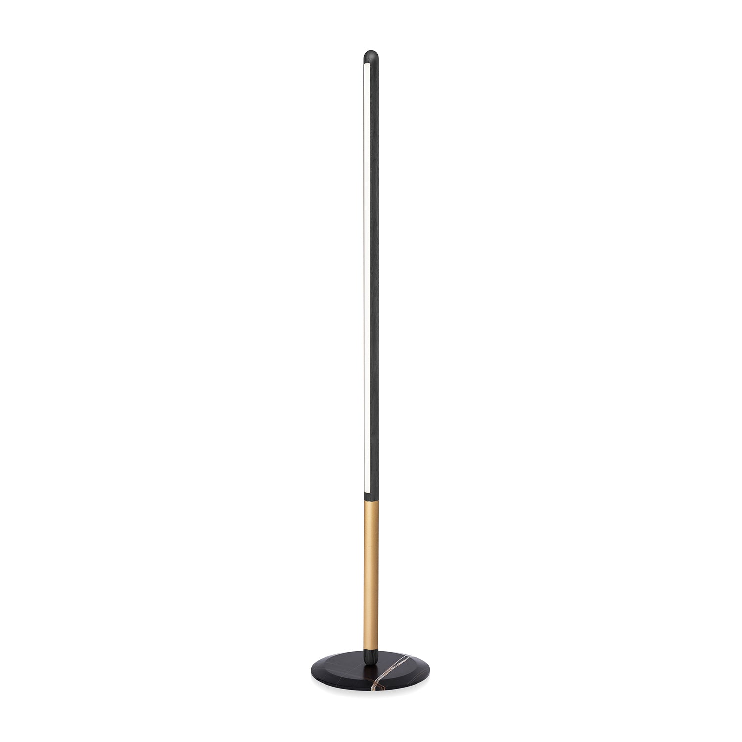 Nomon Linea Uno Floor Lamp in black ash and brass