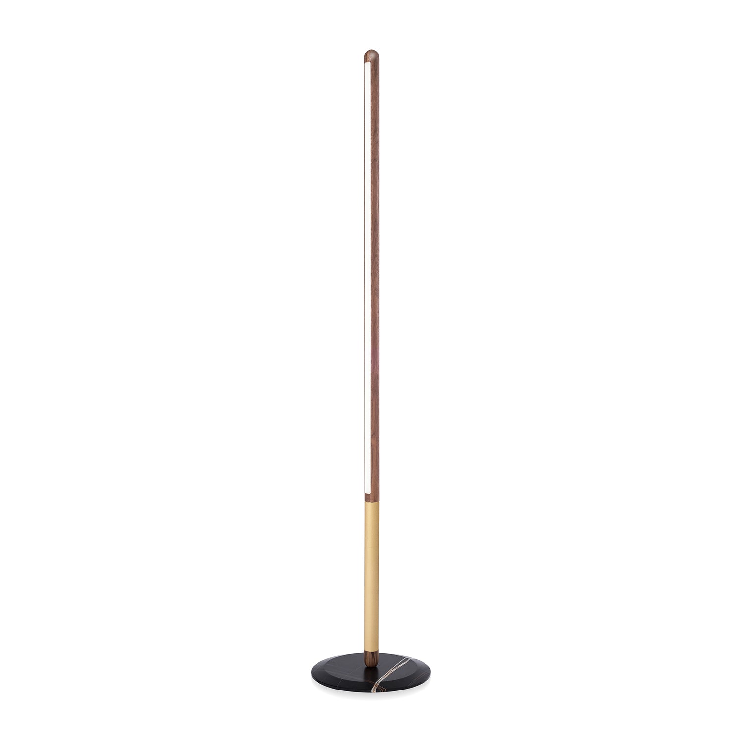 Nomon Linea Uno Floor Lamp in walnut and brass