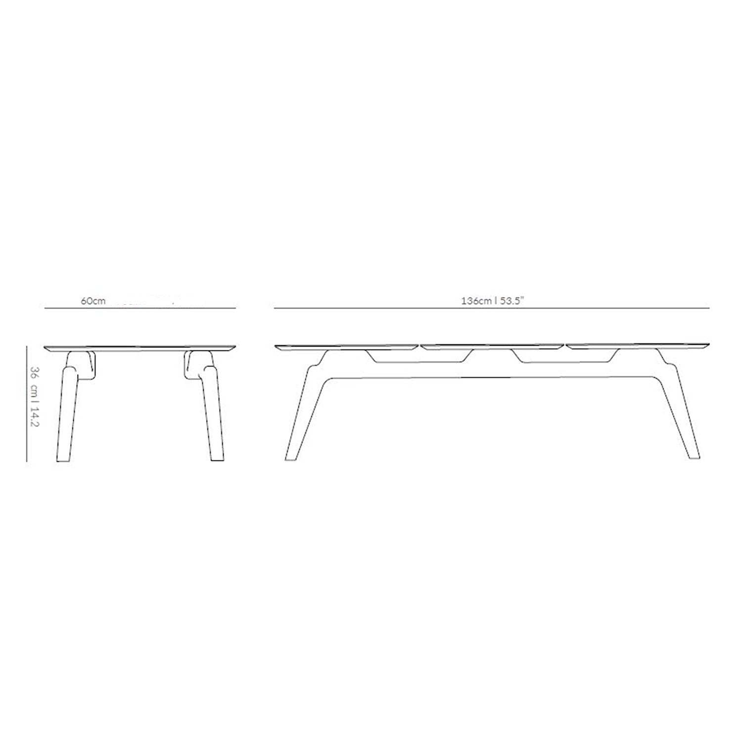 Nomon Mesa Mixta Trio Coffee Table measurements