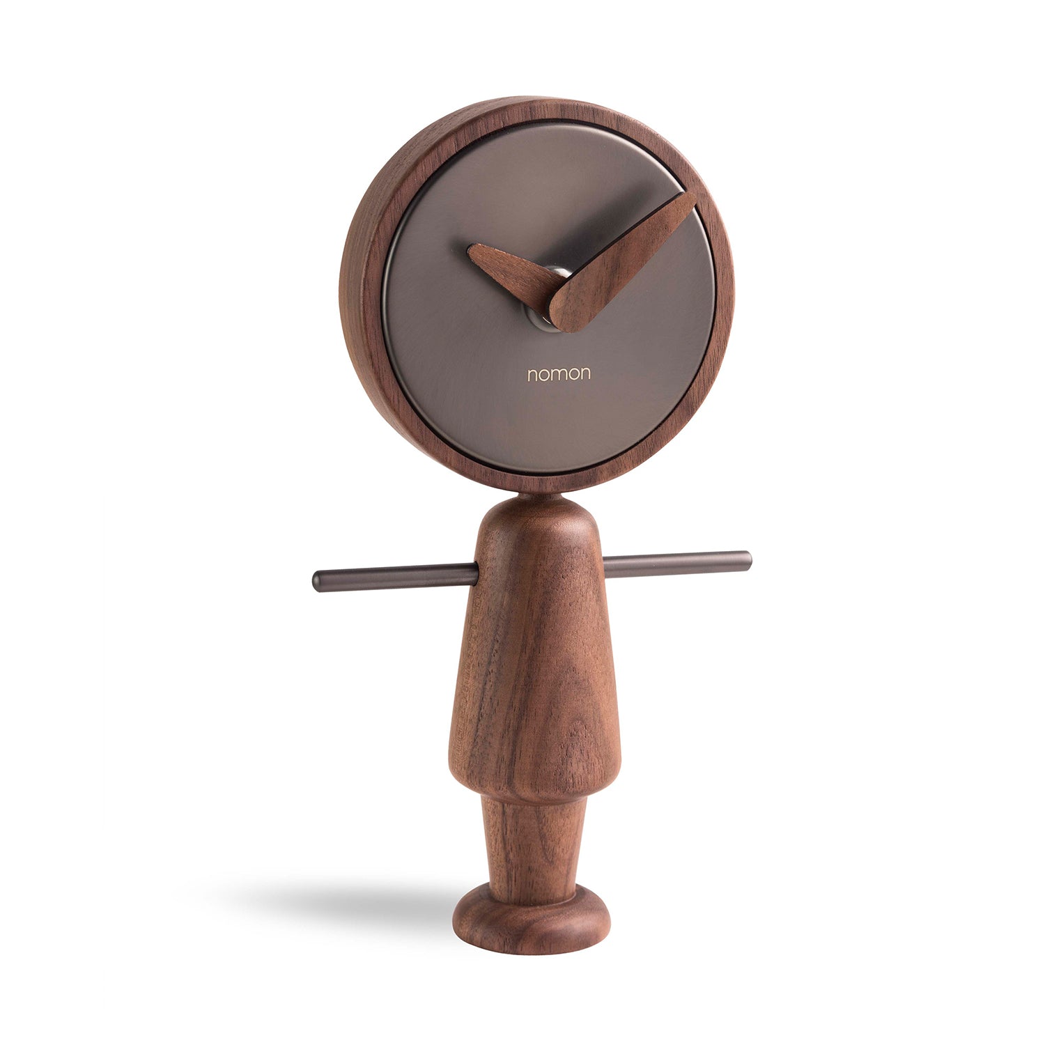 Nomon Nene Table Clock in Walnut & Graphite