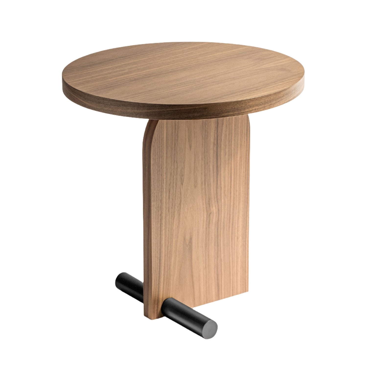 Nomon Side Table 48cm in walnut and graphite