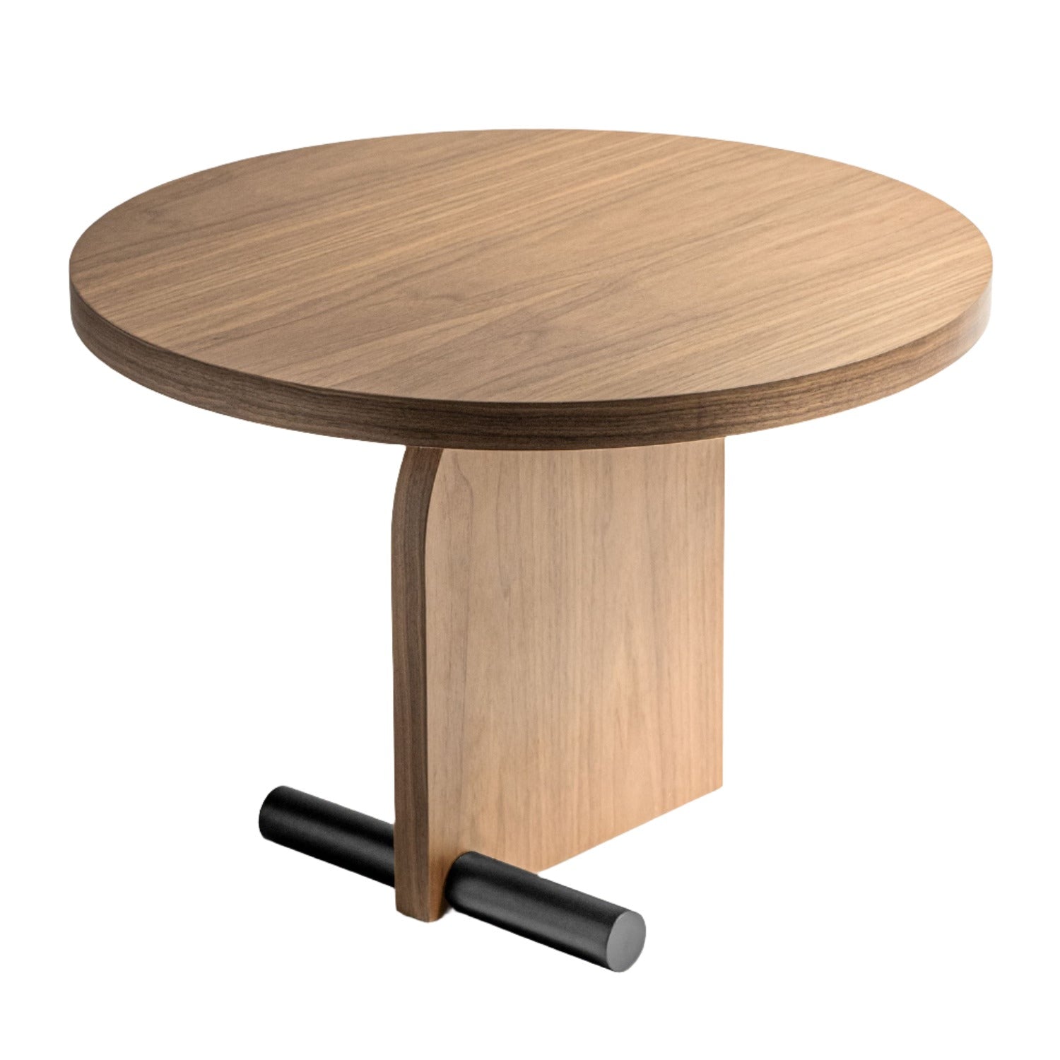 Nomon Side Table 59cm in walnut and graphite