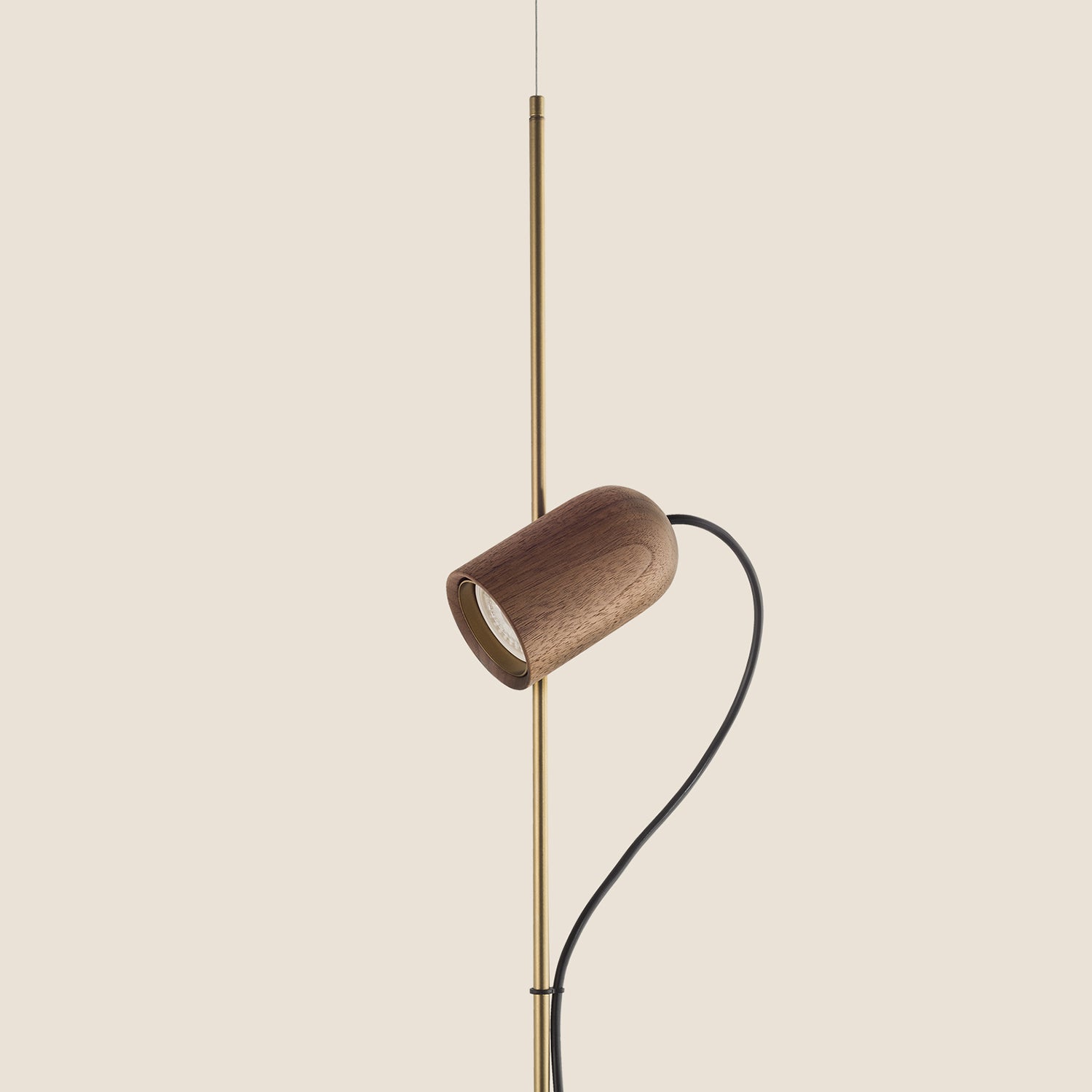 Nomon Onfa Pendant Lamp in walnut and brass