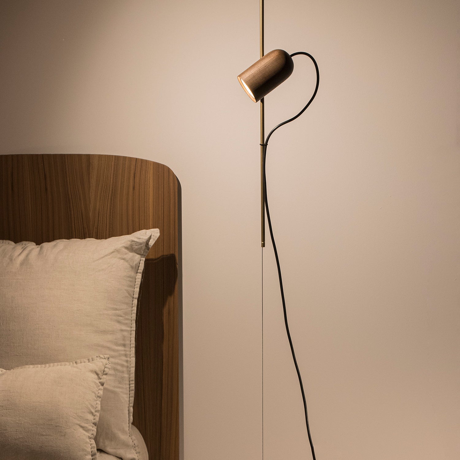 Nomon Onfa Pendant Lamp in walnut and brass