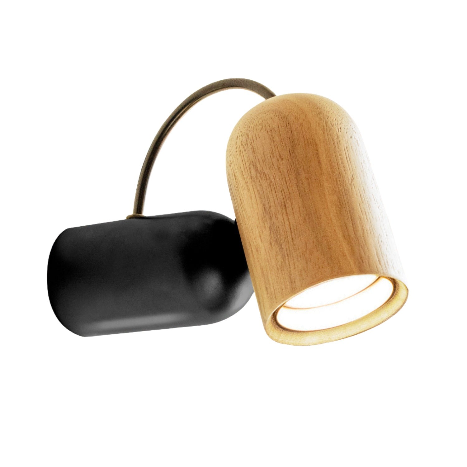 Nomon Onfa wall aplique in oak and black