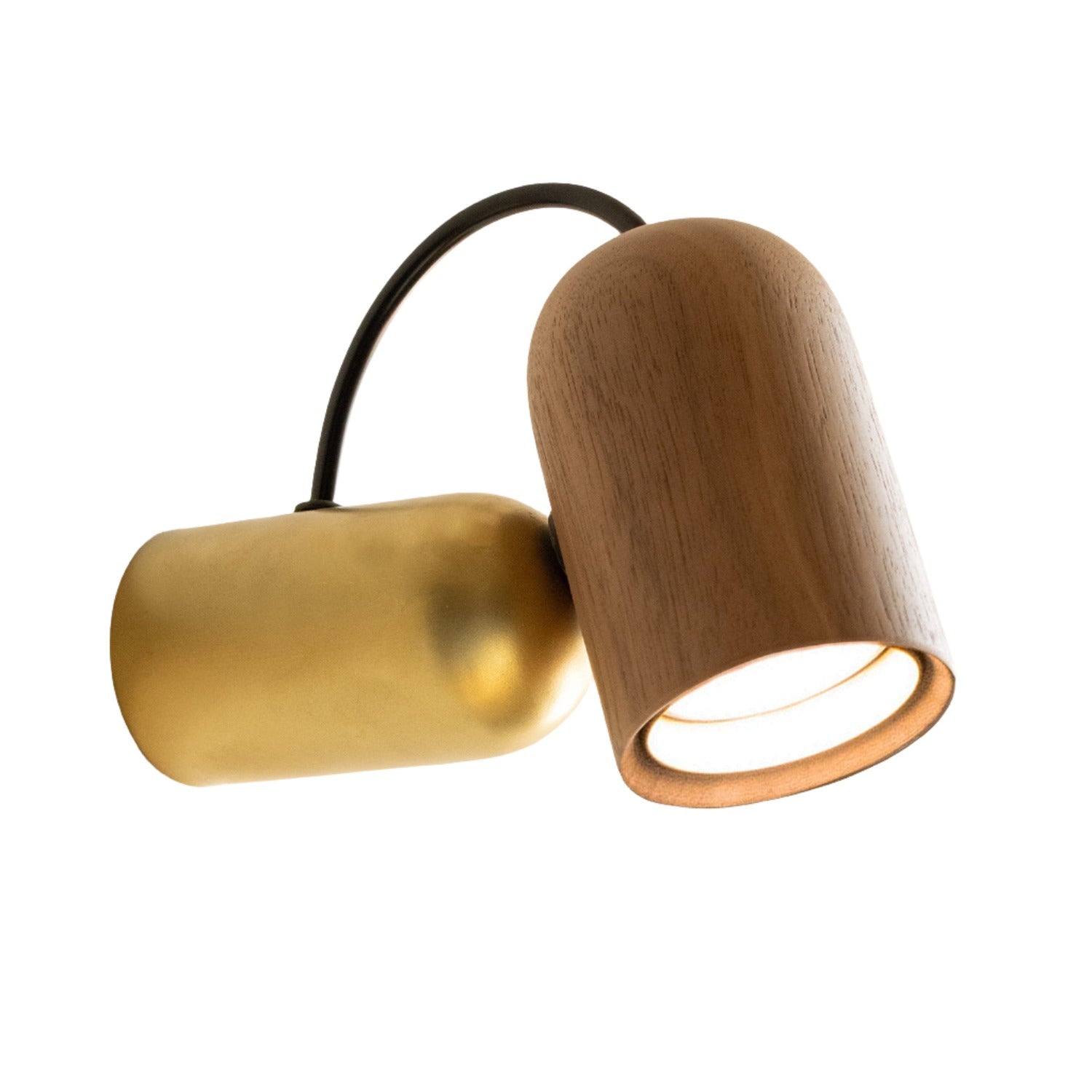 Nomon Onfa wall aplique in walnut and brass