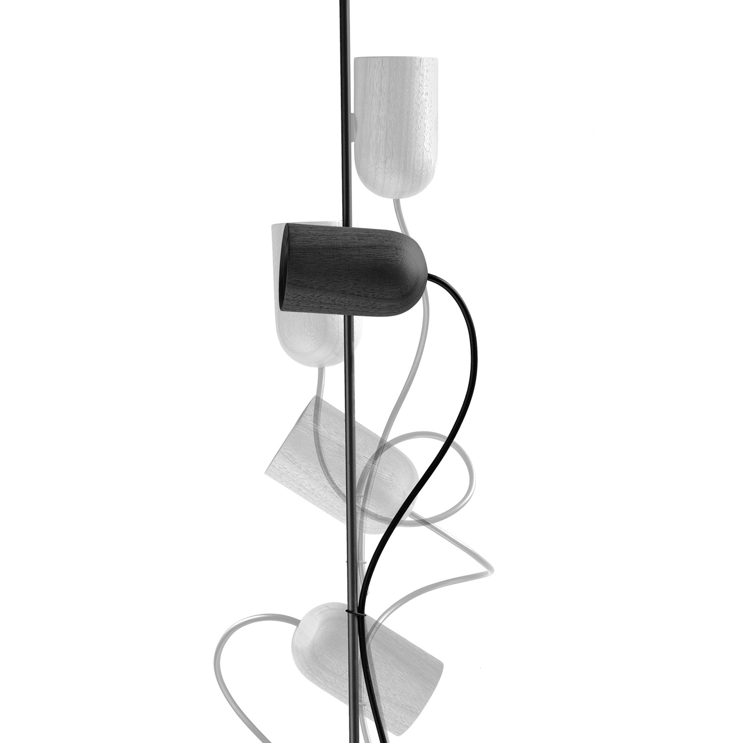 Nomon Onfa Suelo Floor Lamp in black ash and graphite