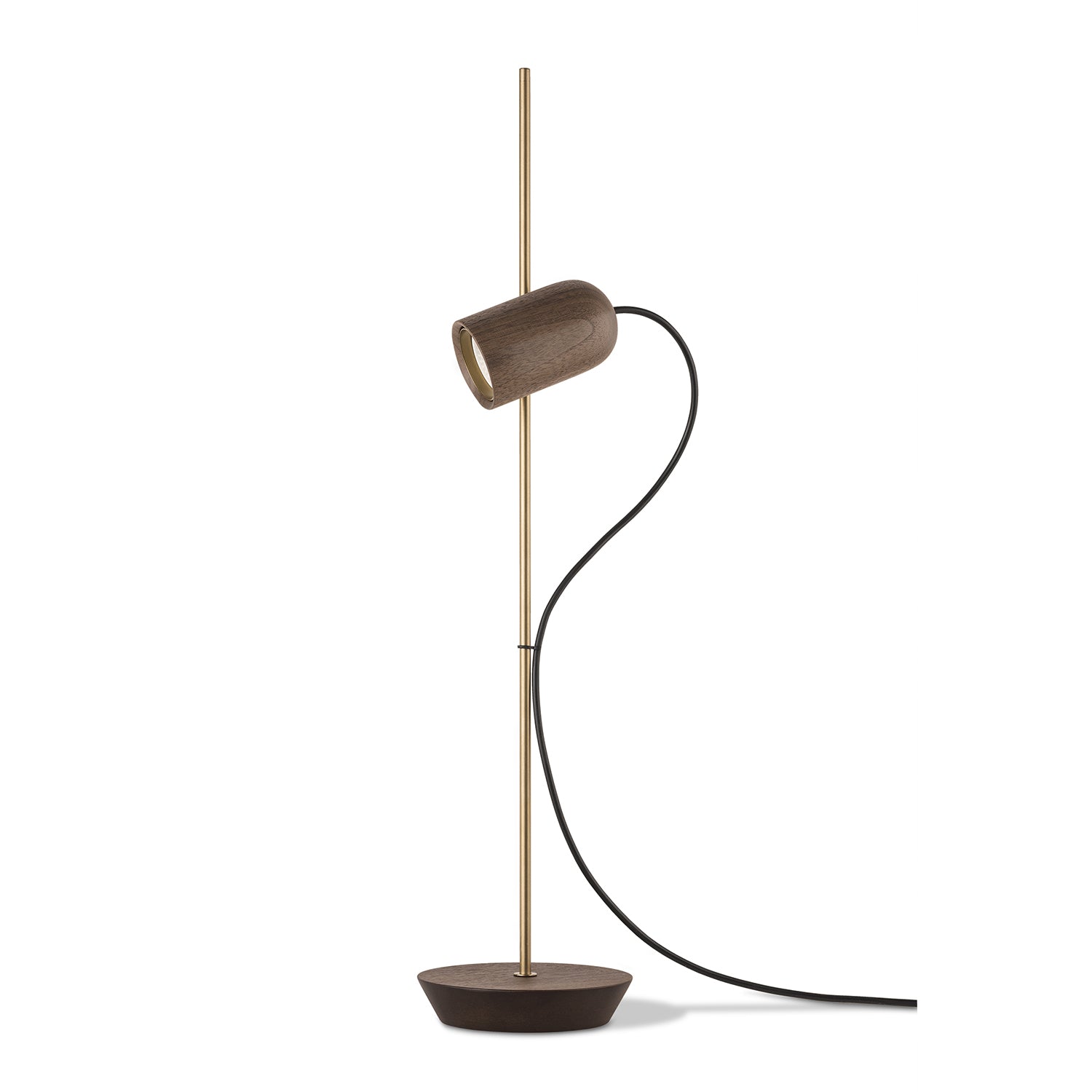 Nomon Sombremesa Table Lamp in walnut & brass