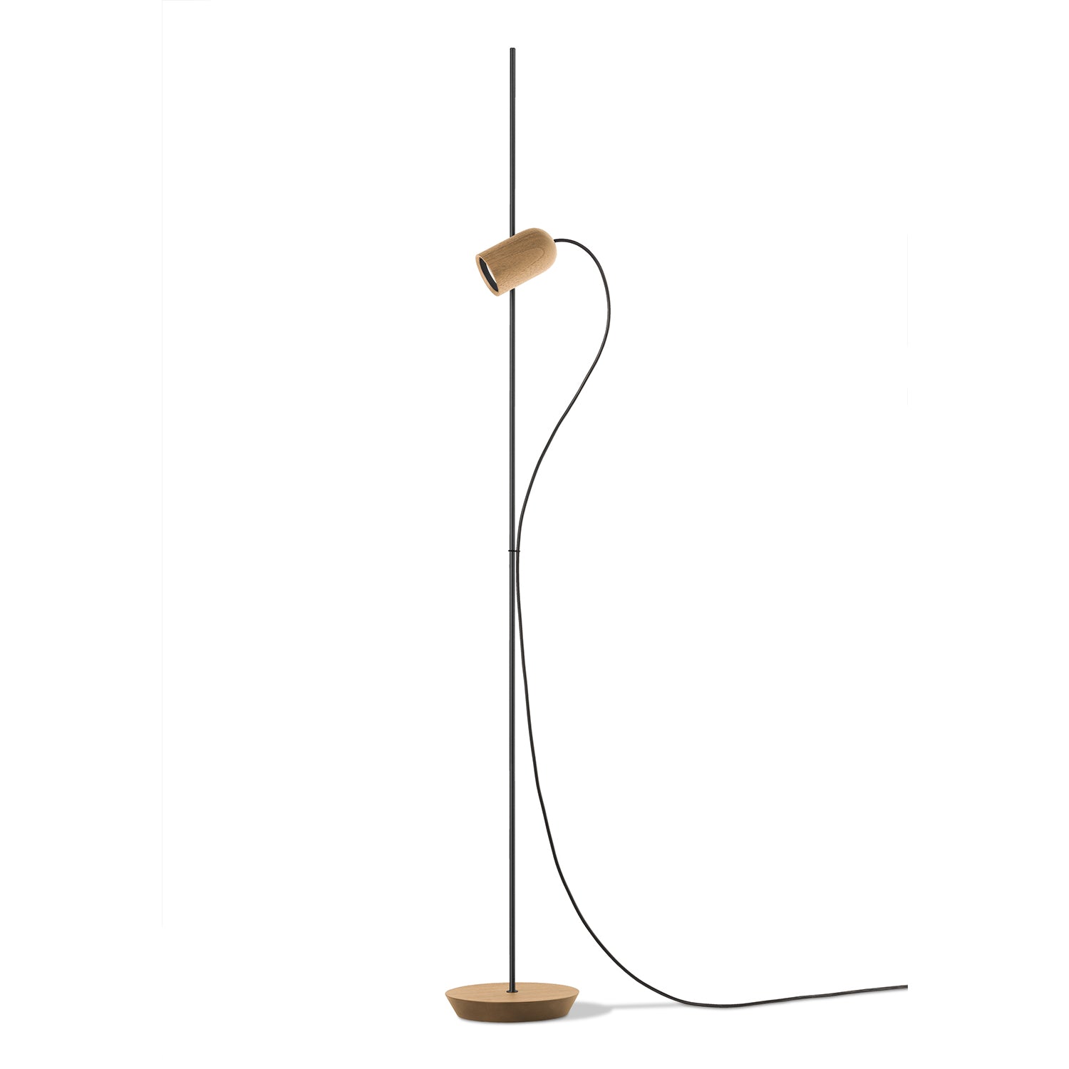 Nomon Onfa Suelo Floor Lamp in oak and graphite