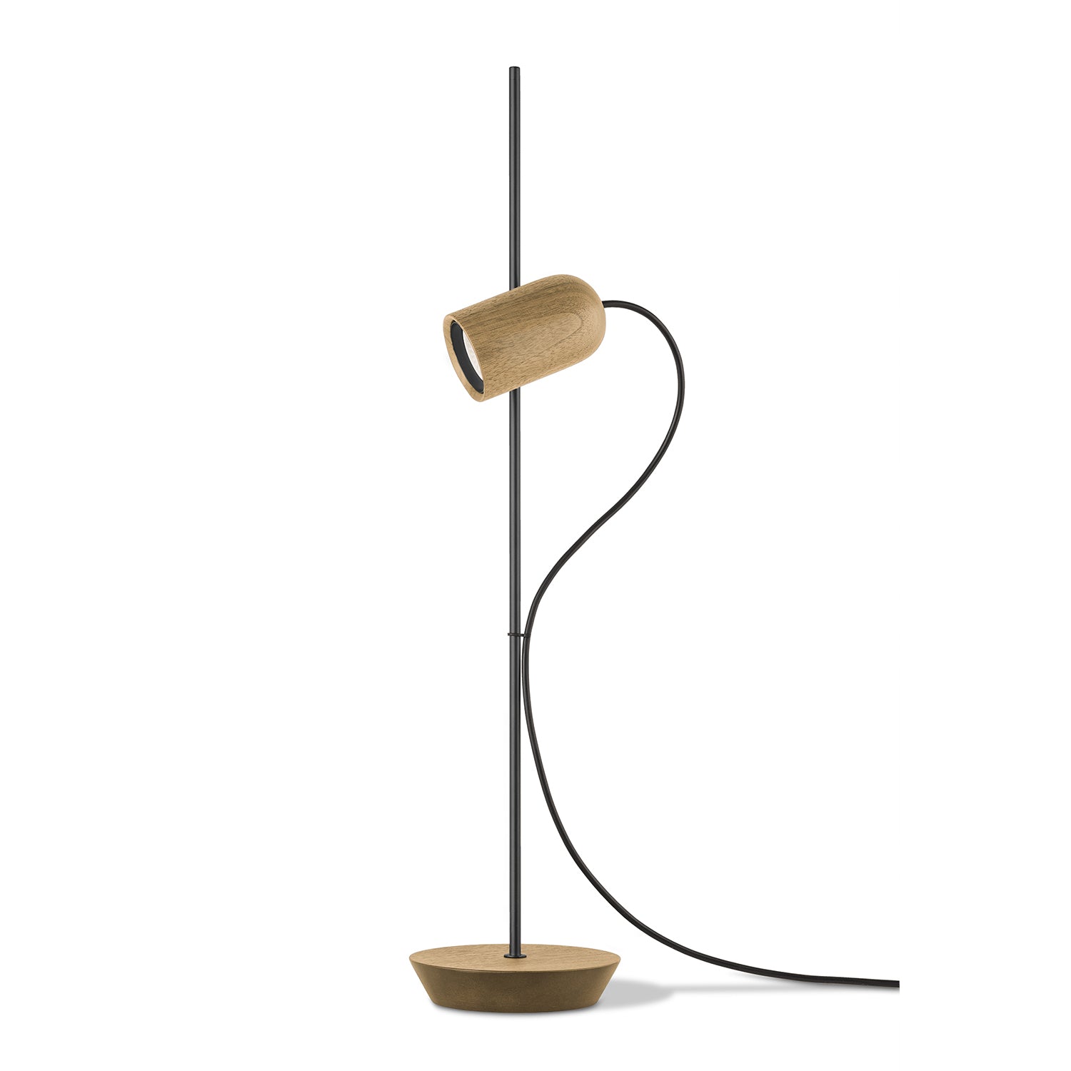 Nomon Sombremesa Table Lamp in oak & graphite