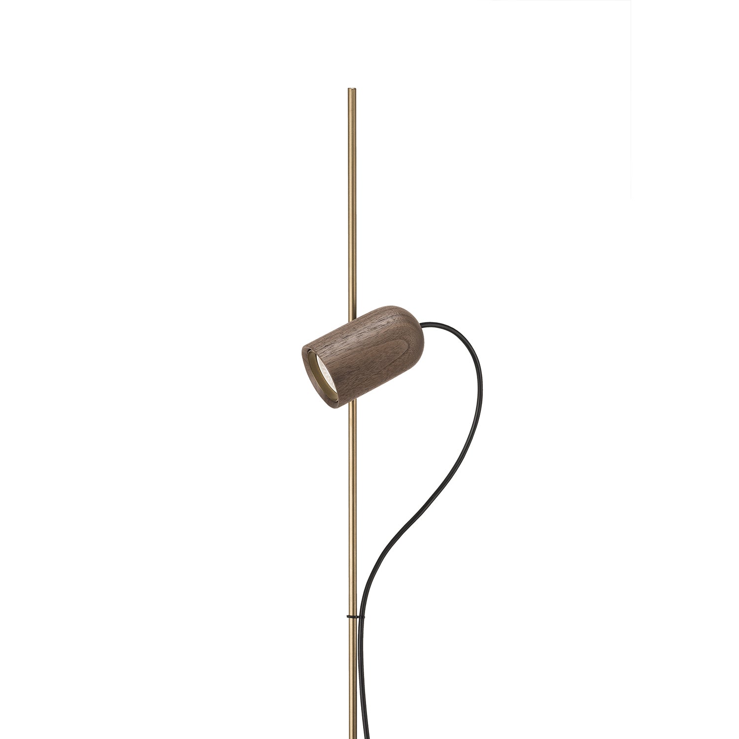 Nomon Onfa Suelo Floor Lamp in walnut and brass