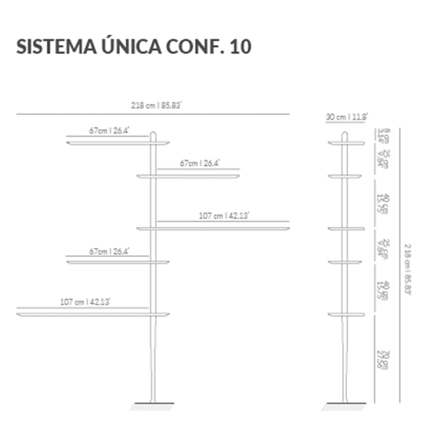 Nomon Unica Shelving System Configuration 10