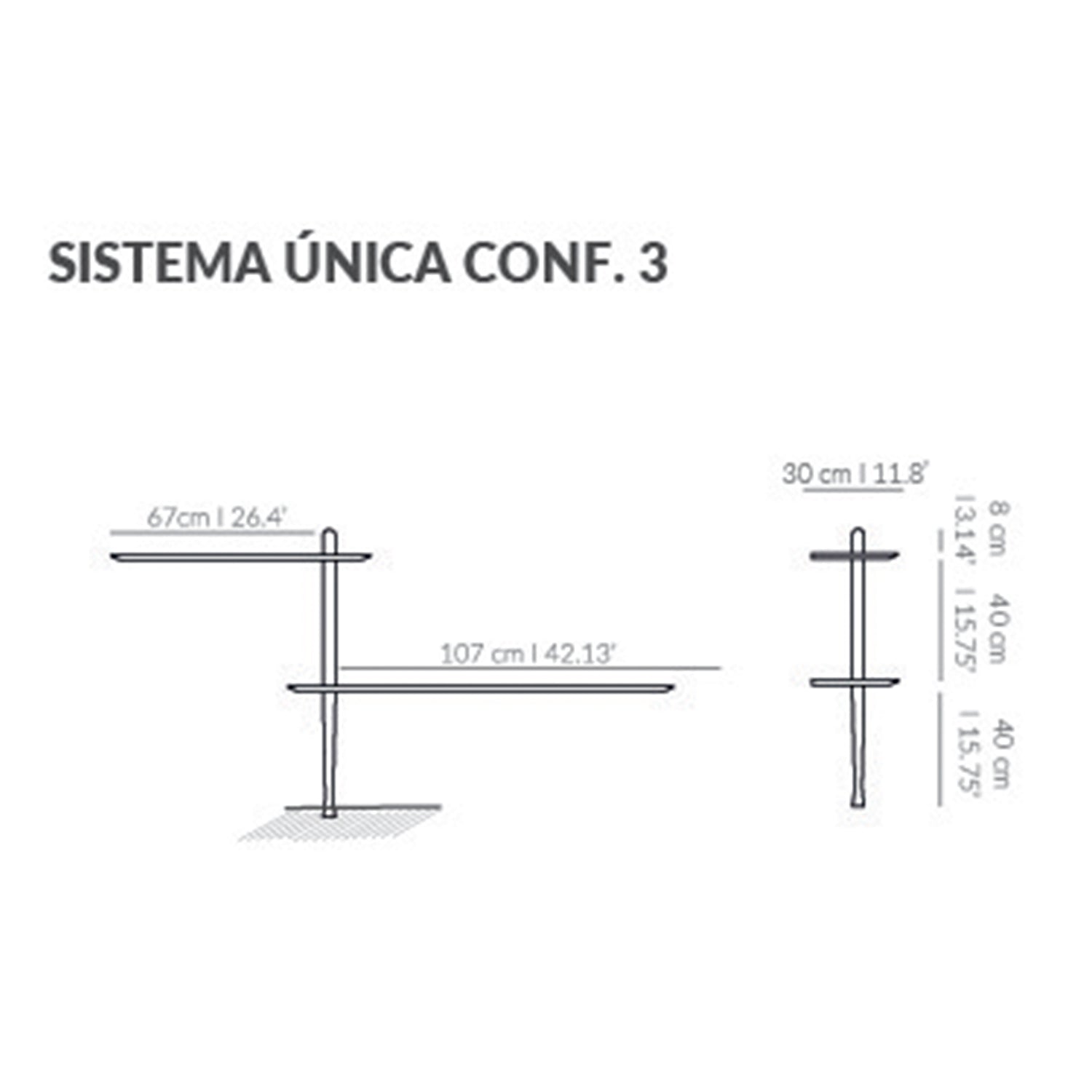 Nomon Unica Shelving System Configuration 3