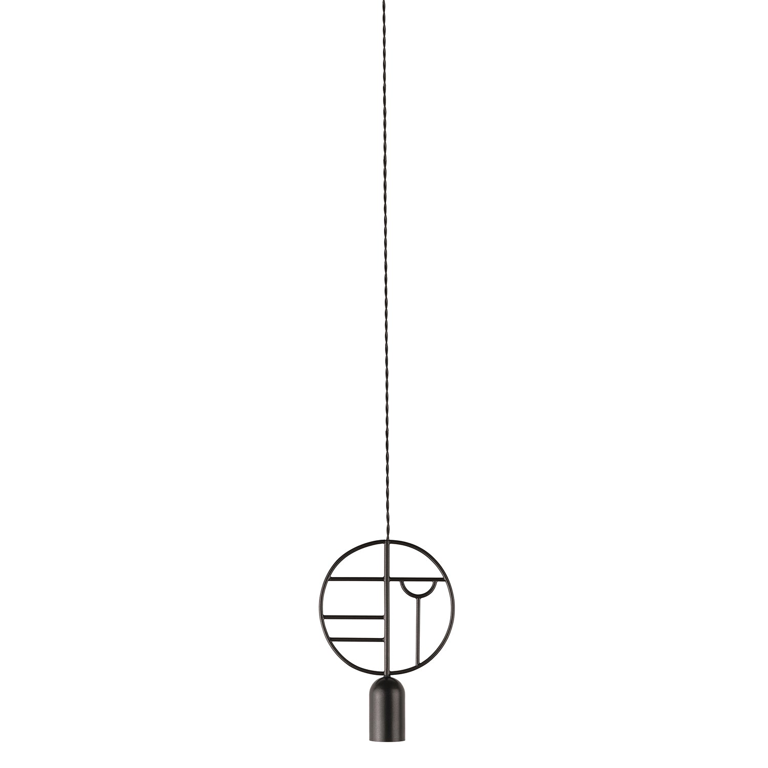 Nomon Wooden Dots Pendant Lamp in graphite configuration 1