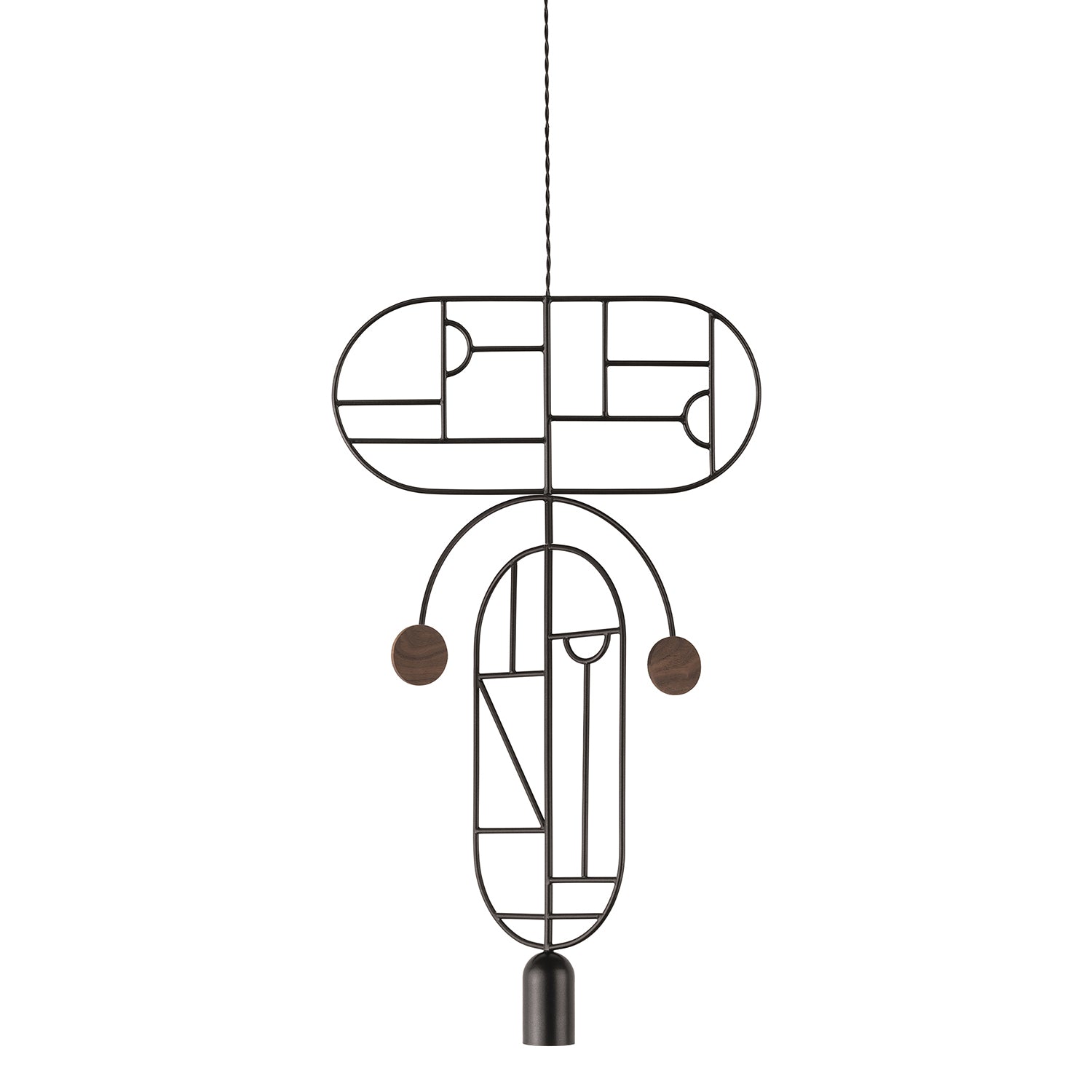 Nomon Wooden Dots Pendant Lamp in graphite configuration 11