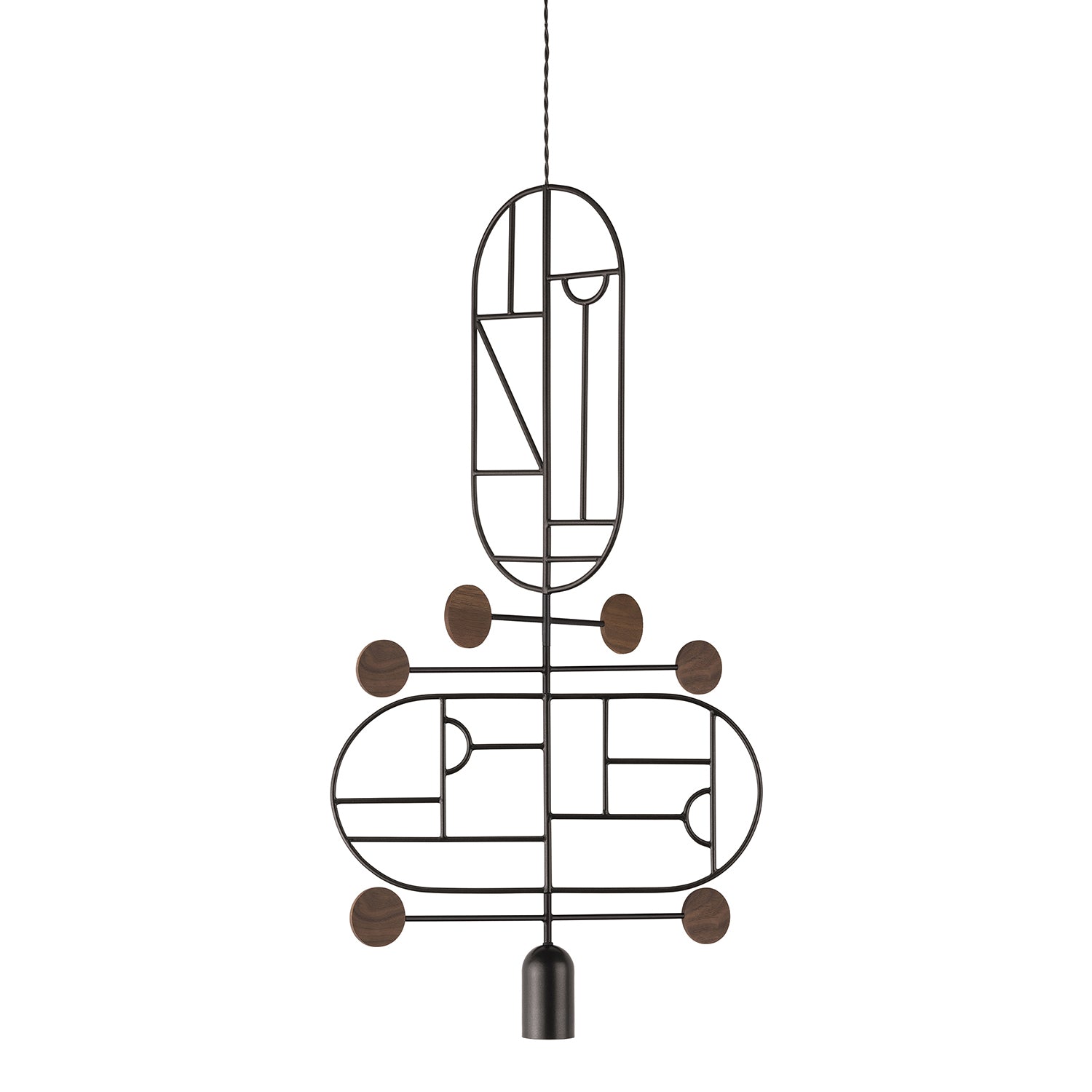 Nomon Wooden Dots Pendant Lamp in graphite configuration 12