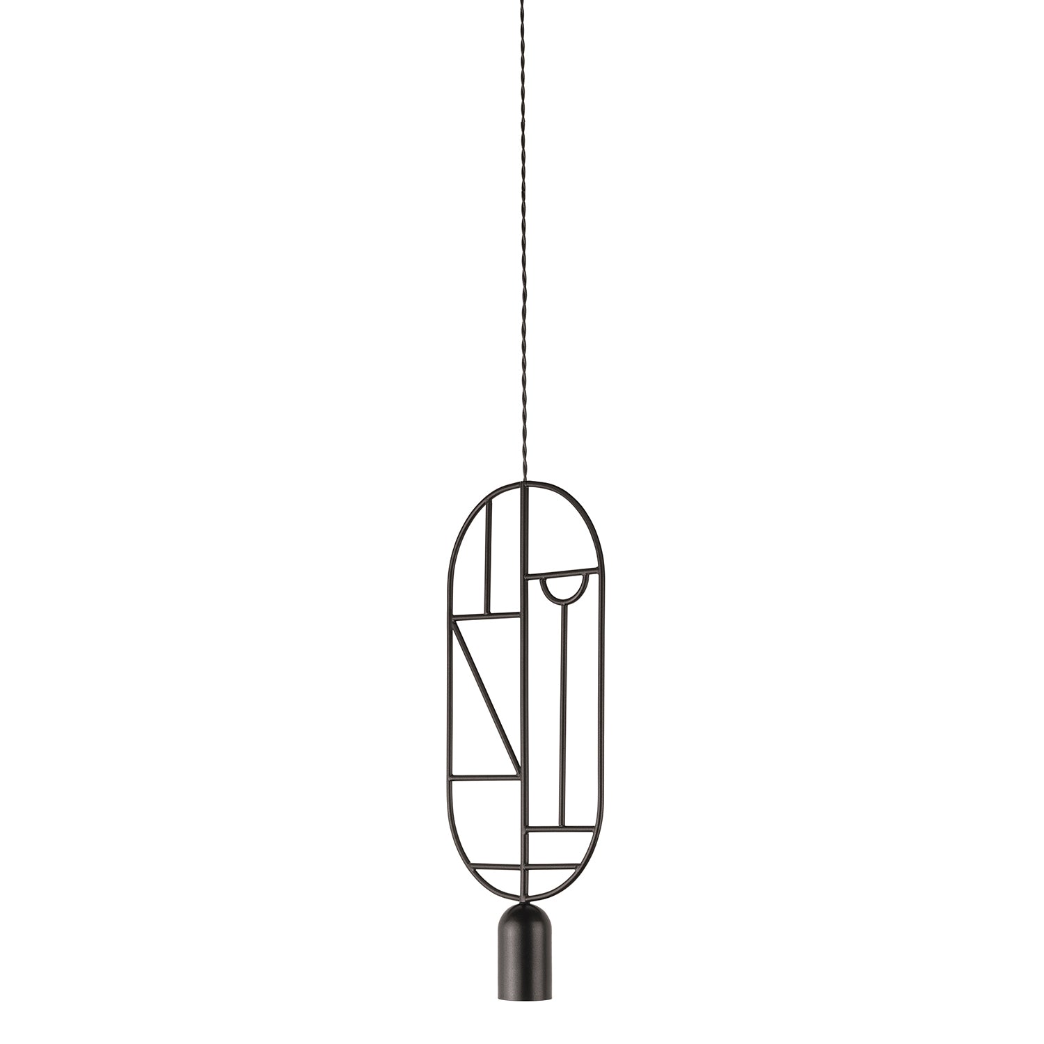 Nomon Wooden Dots Pendant Lamp in graphite configuration 2