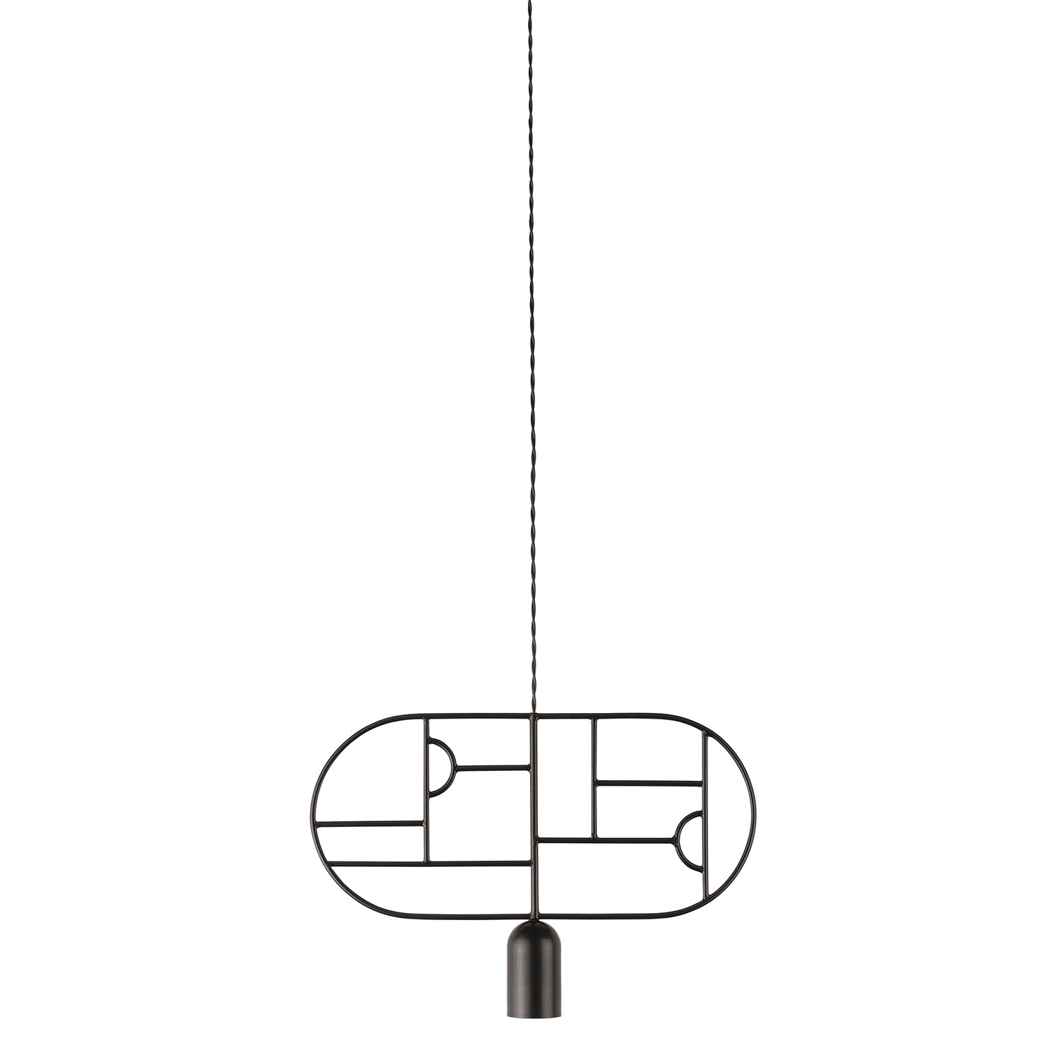 Nomon Wooden Dots Pendant Lamp in graphite configuration 3