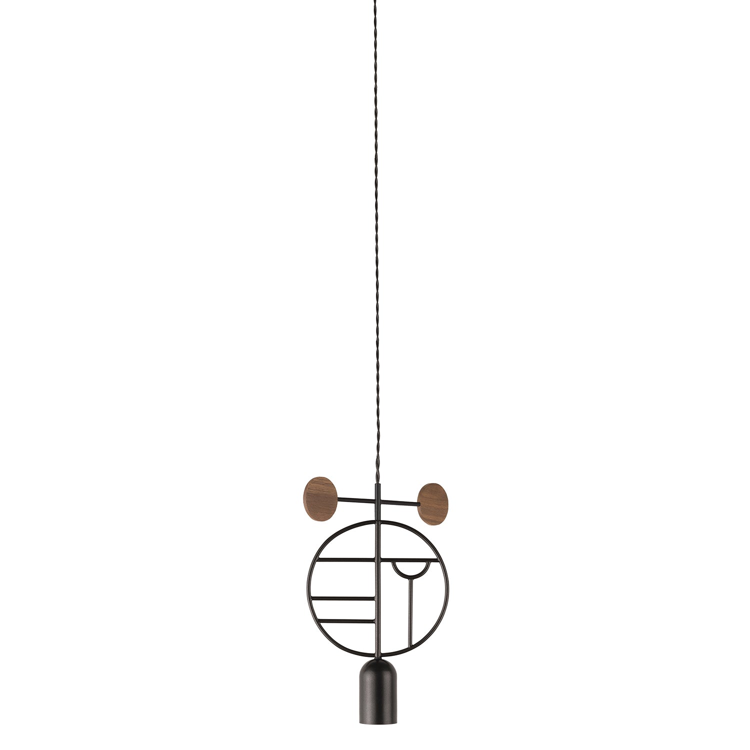 Nomon Wooden Dots Pendant Lamp in graphite configuration 4