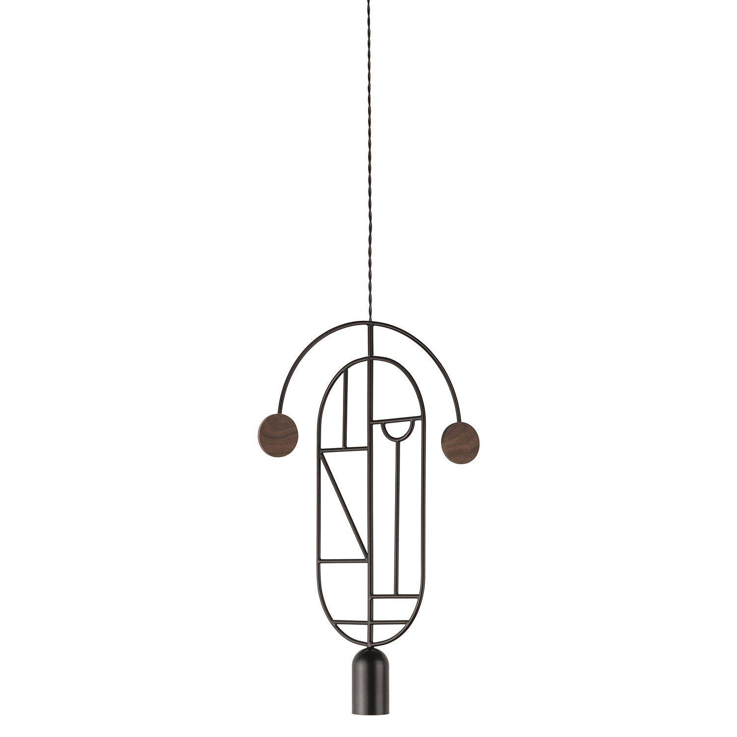 Nomon Wooden Dots Pendant Lamp in graphite configuration 5