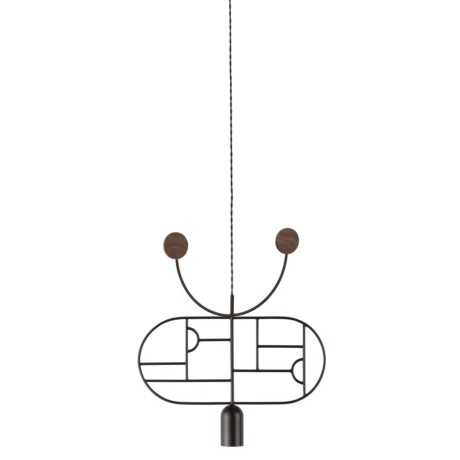 Nomon Wooden Dots Pendant Lamp in graphite configuration 6