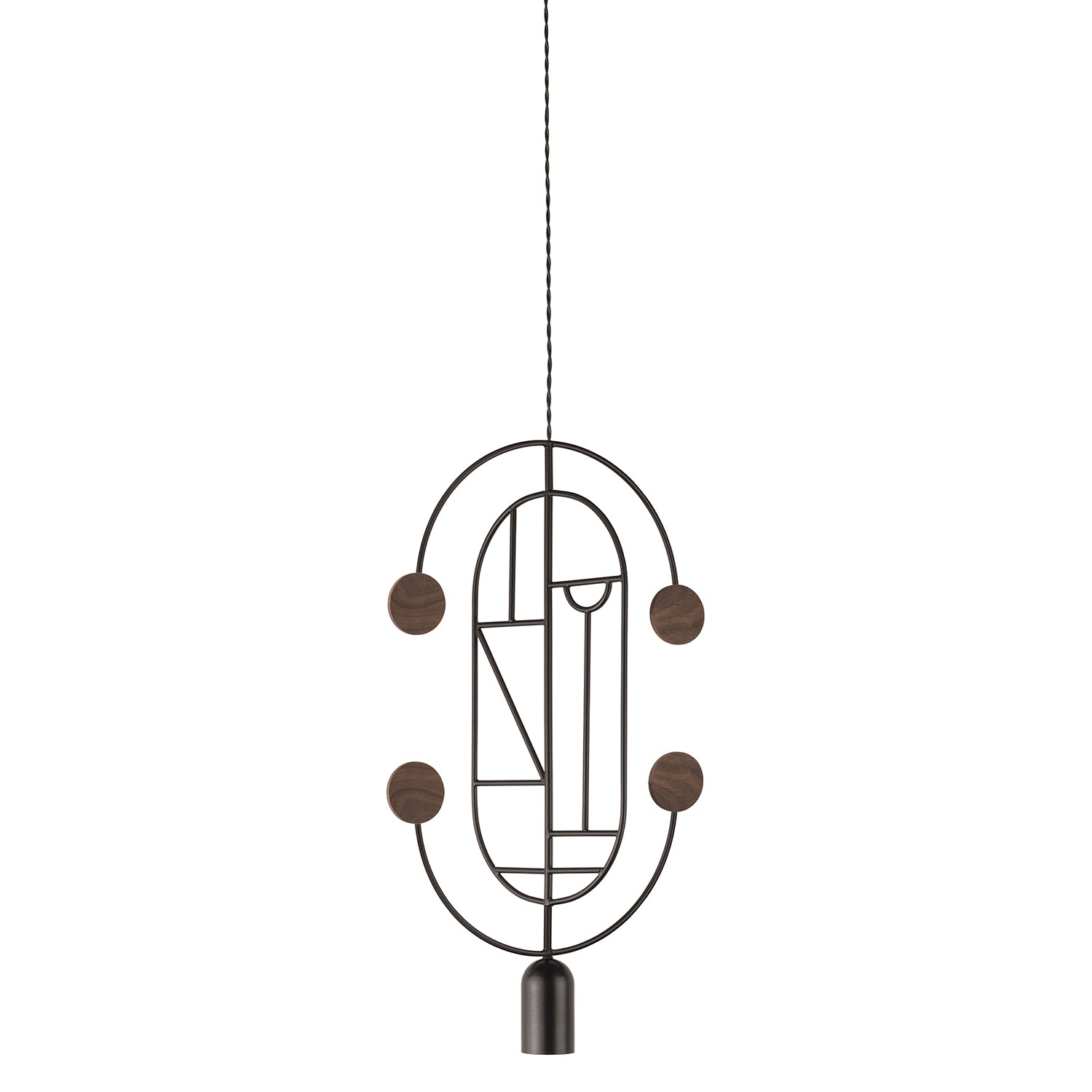 Nomon Wooden Dots Pendant Lamp in graphite configuration 7