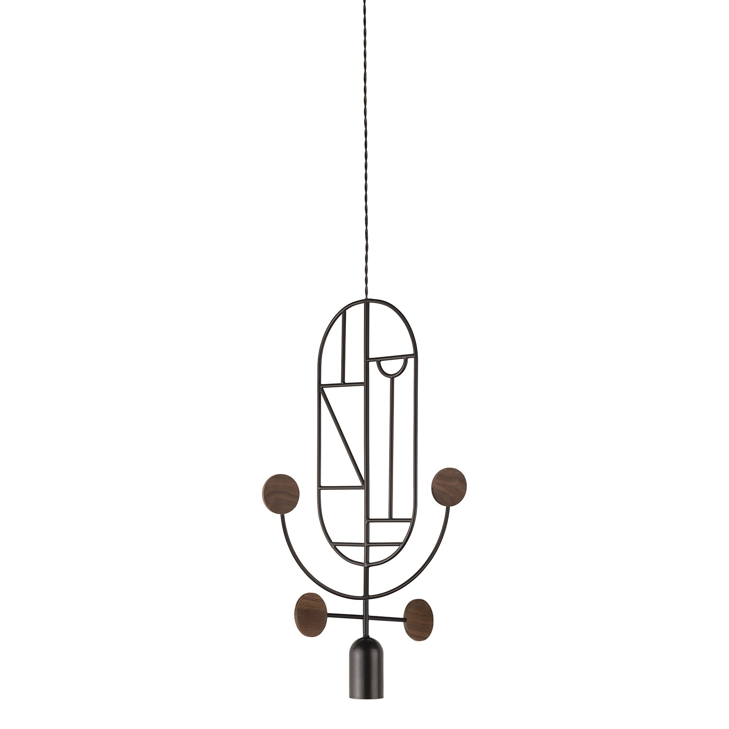 Nomon Wooden Dots Pendant Lamp in graphite configuration 8