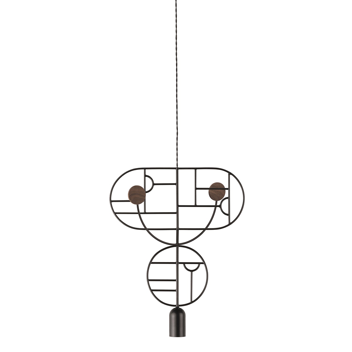 Nomon Wooden Dots Pendant Lamp in graphite configuration 9