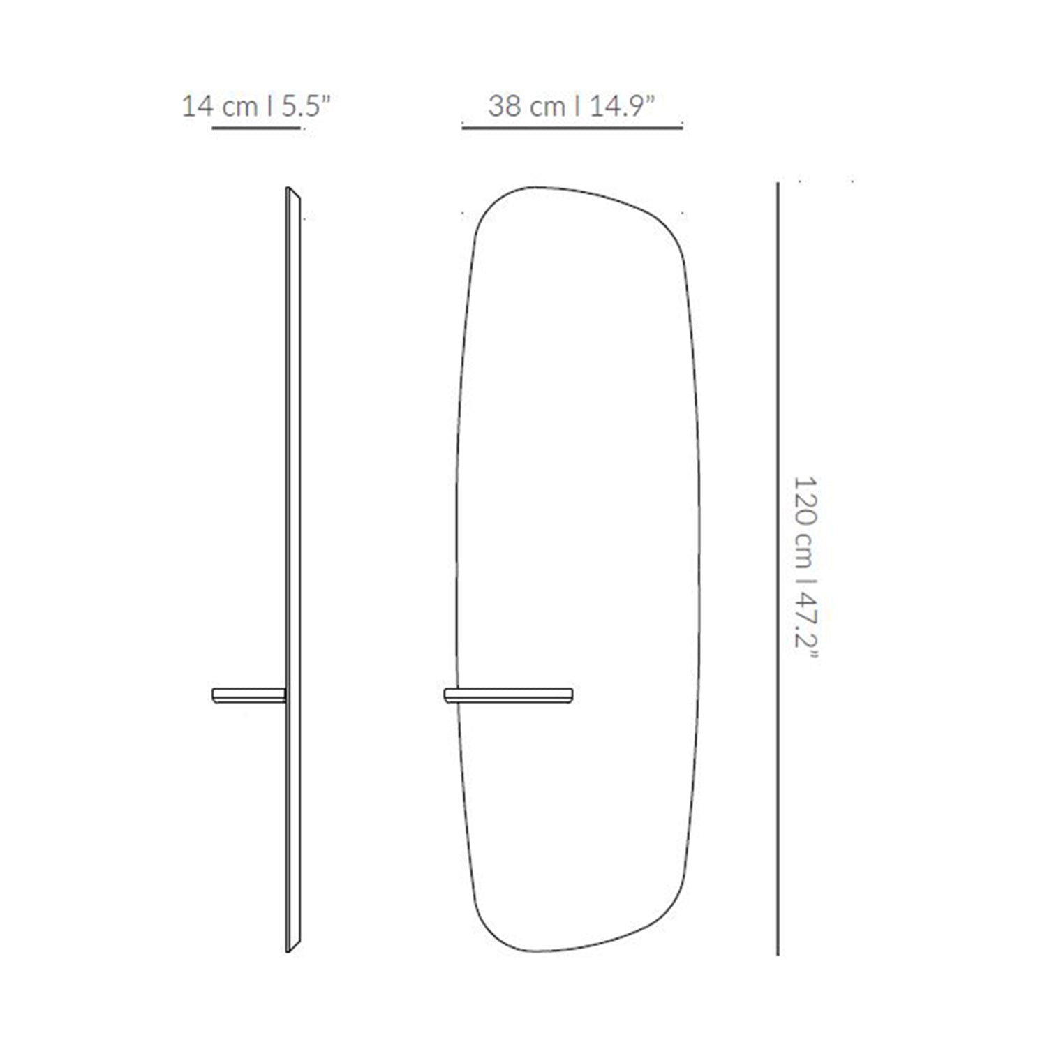 Nomon Wall Mirror measurements