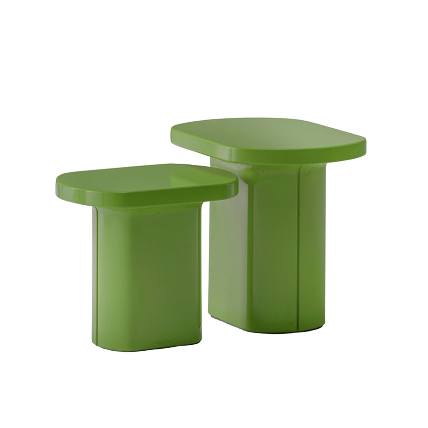 Pedrali Caementum side tables in green