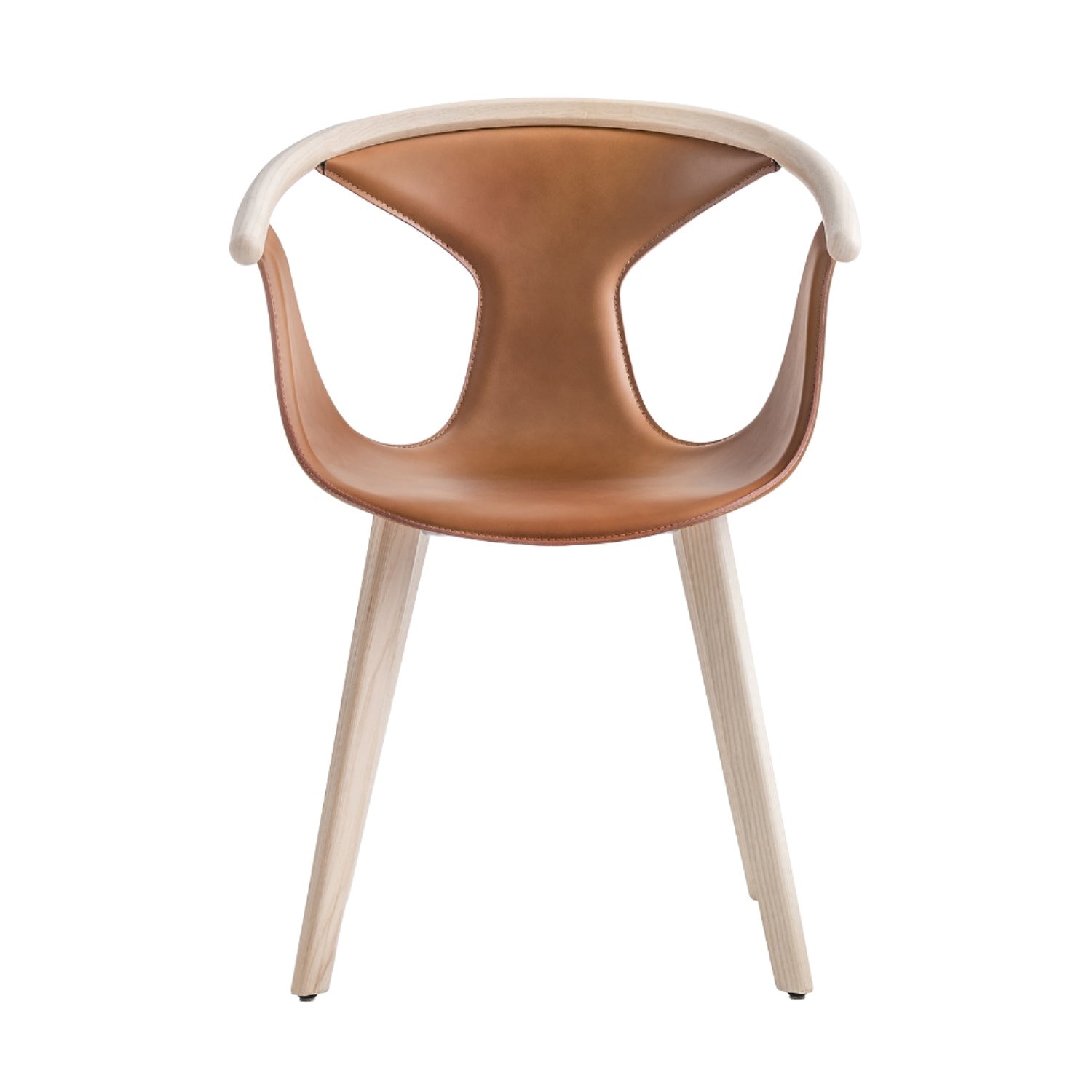 Pedrali Fox 3727 Dining Chair in brown leather