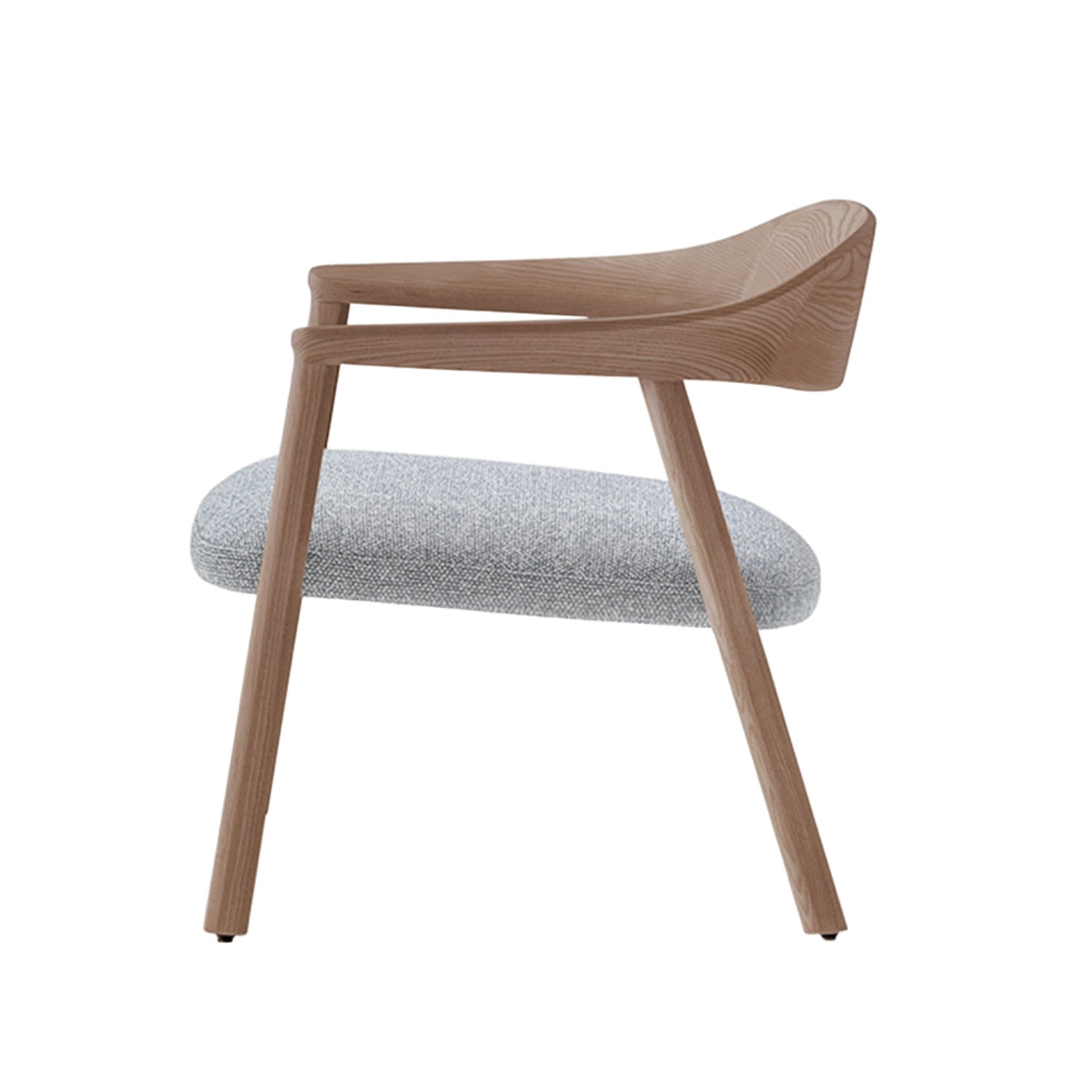 Pedrali Hera 2689 Hera Lounge Chair in walnut with grey upholstery