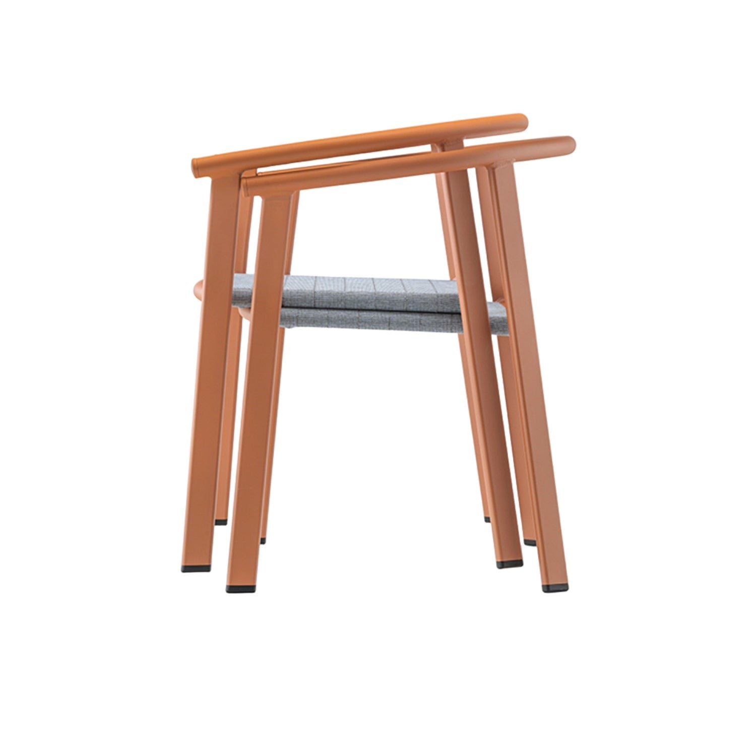 Pedrali Lamorisse 3684 Dining Chair in terracotta stacked