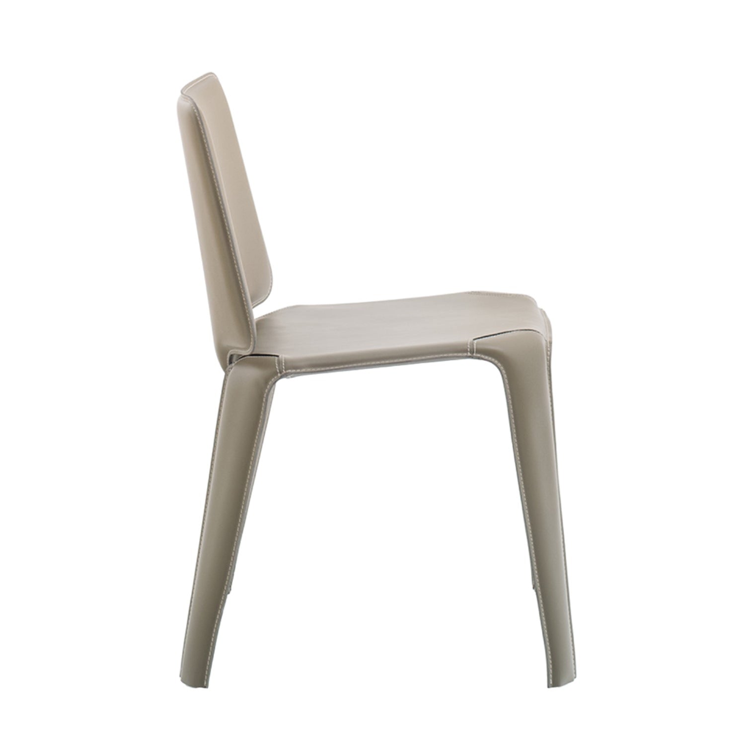 Pedrali Mood dining leather chair in beige