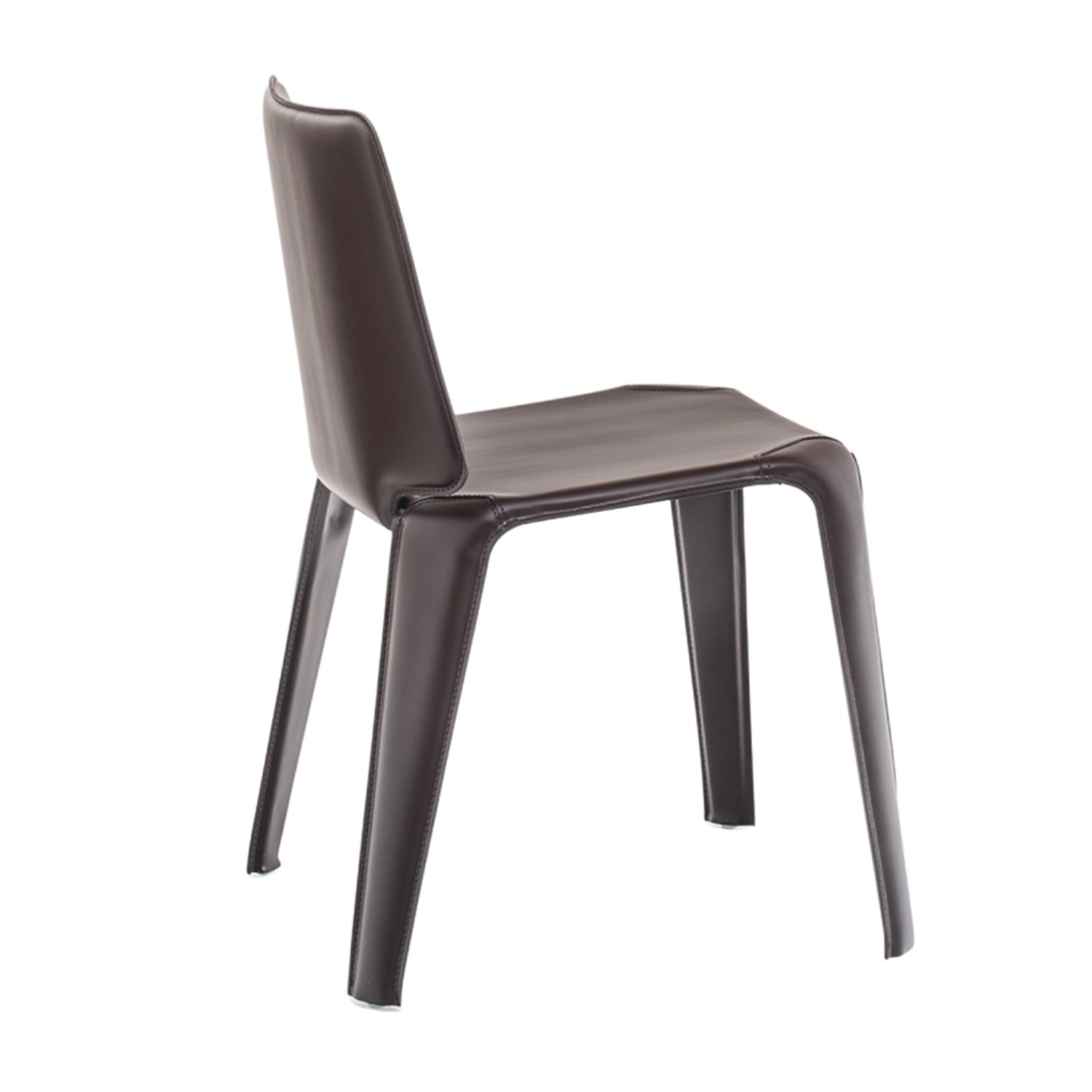 Pedrali Mood dining leather chair in brown