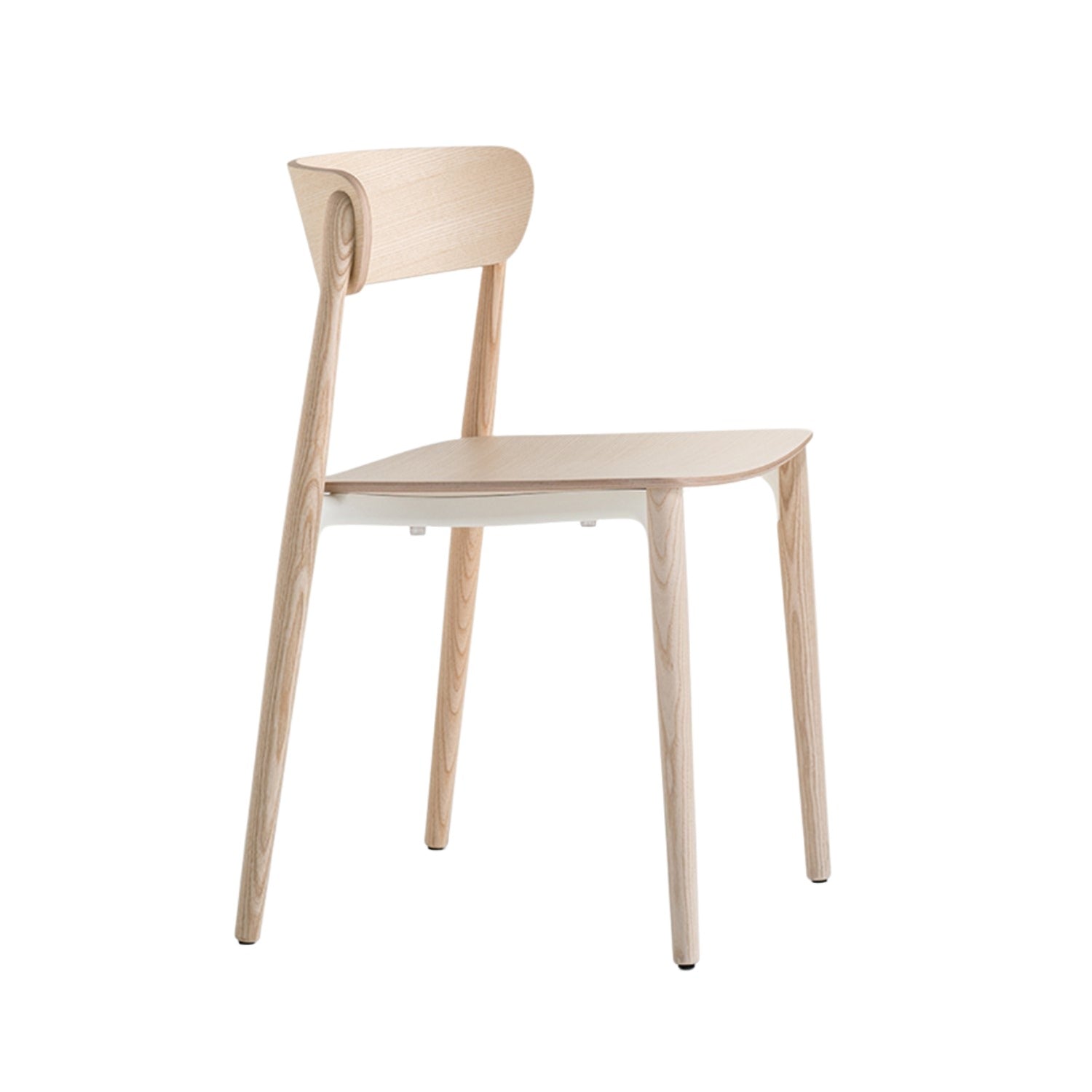 Pedrali Nemea 2820 dining chair in natural ash angle view